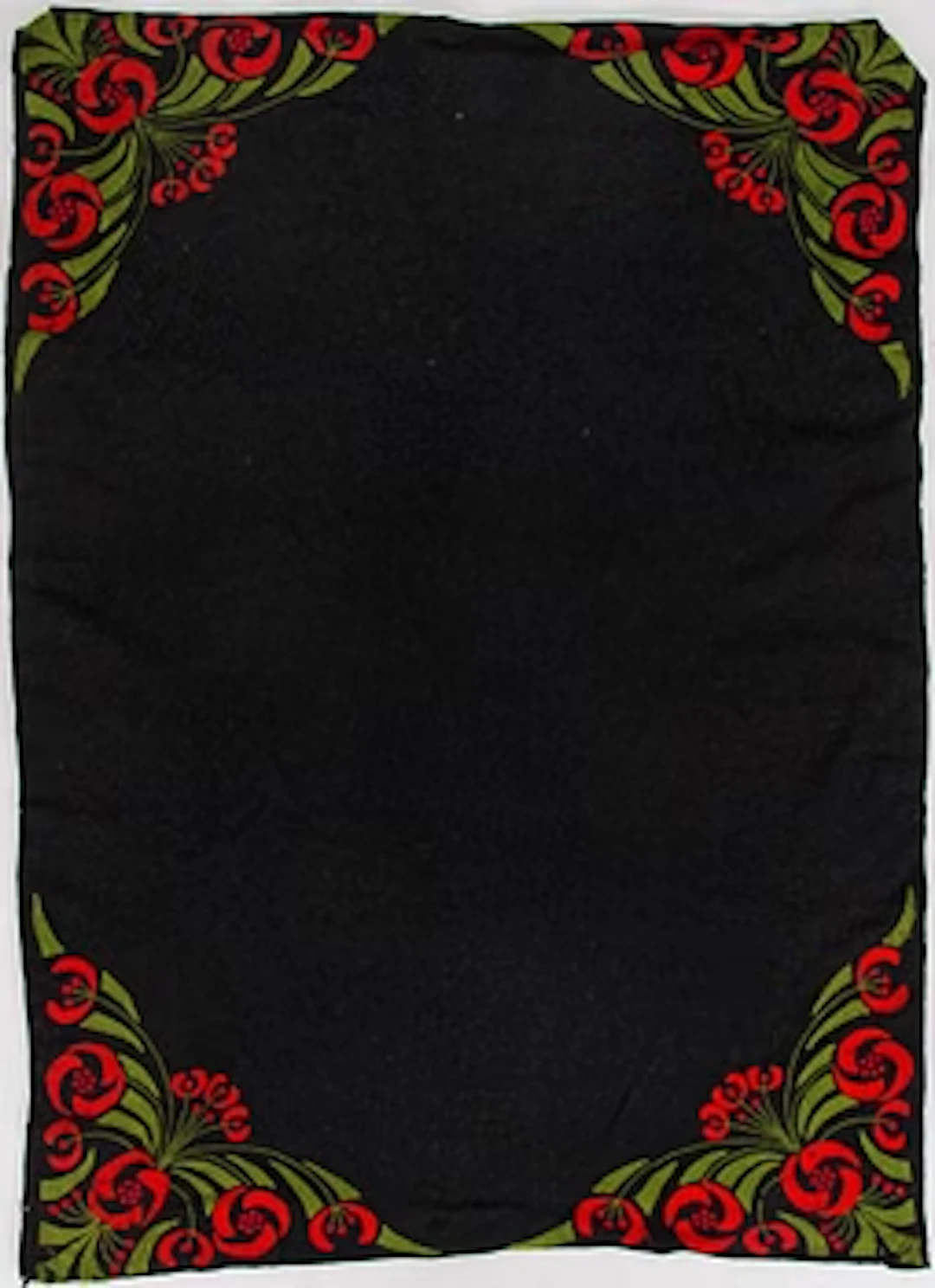 An early 20th century Christmas tree skirt. C. 170 x 120 cm.