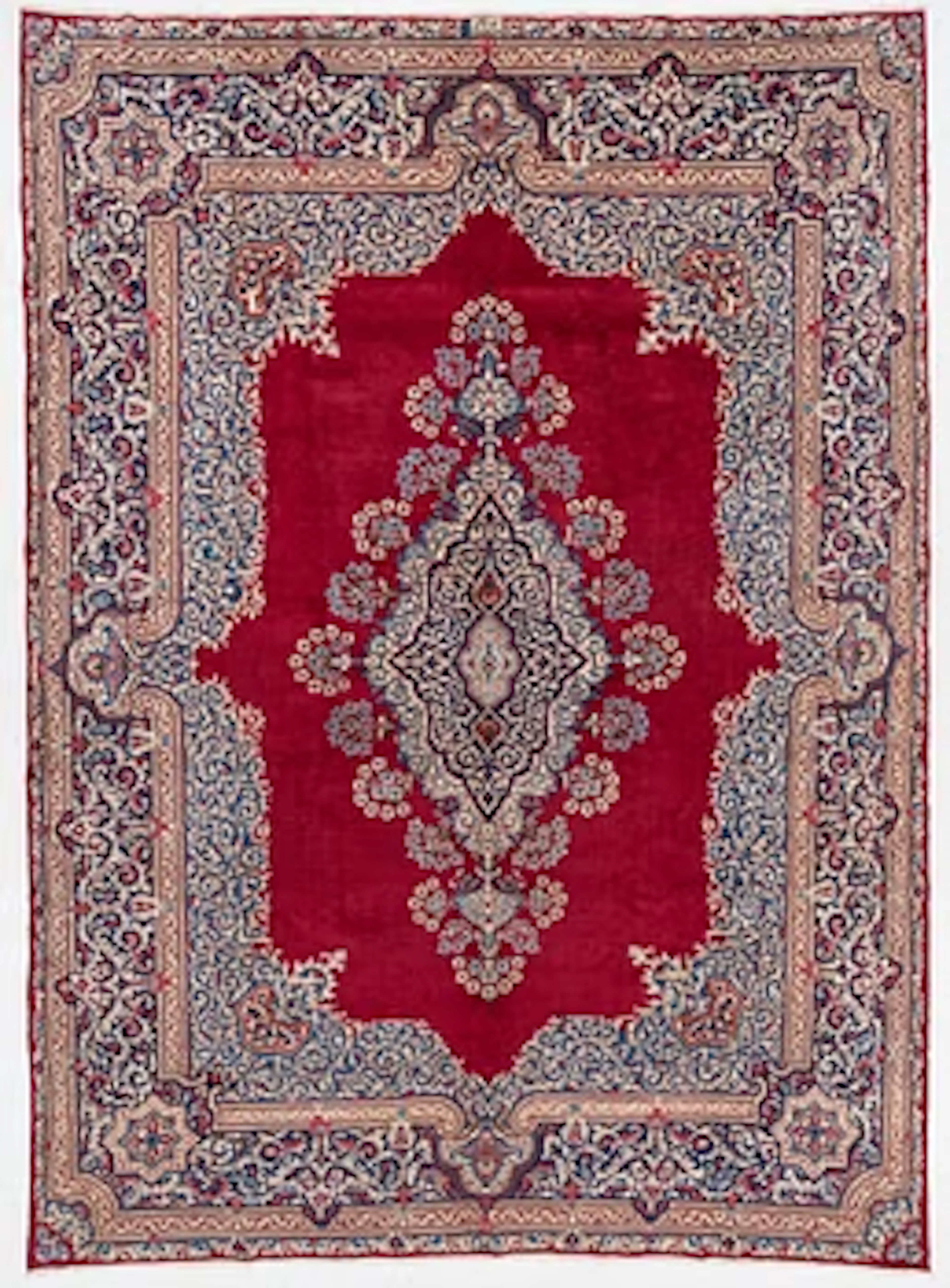 A Yazd carpet, approx. 418 × 297 cm.