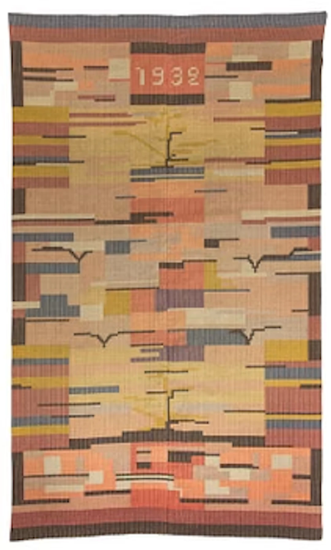 Laila Karttunen, a Raanu textile, model for Neovius. Approx. 240 x 135 cm.