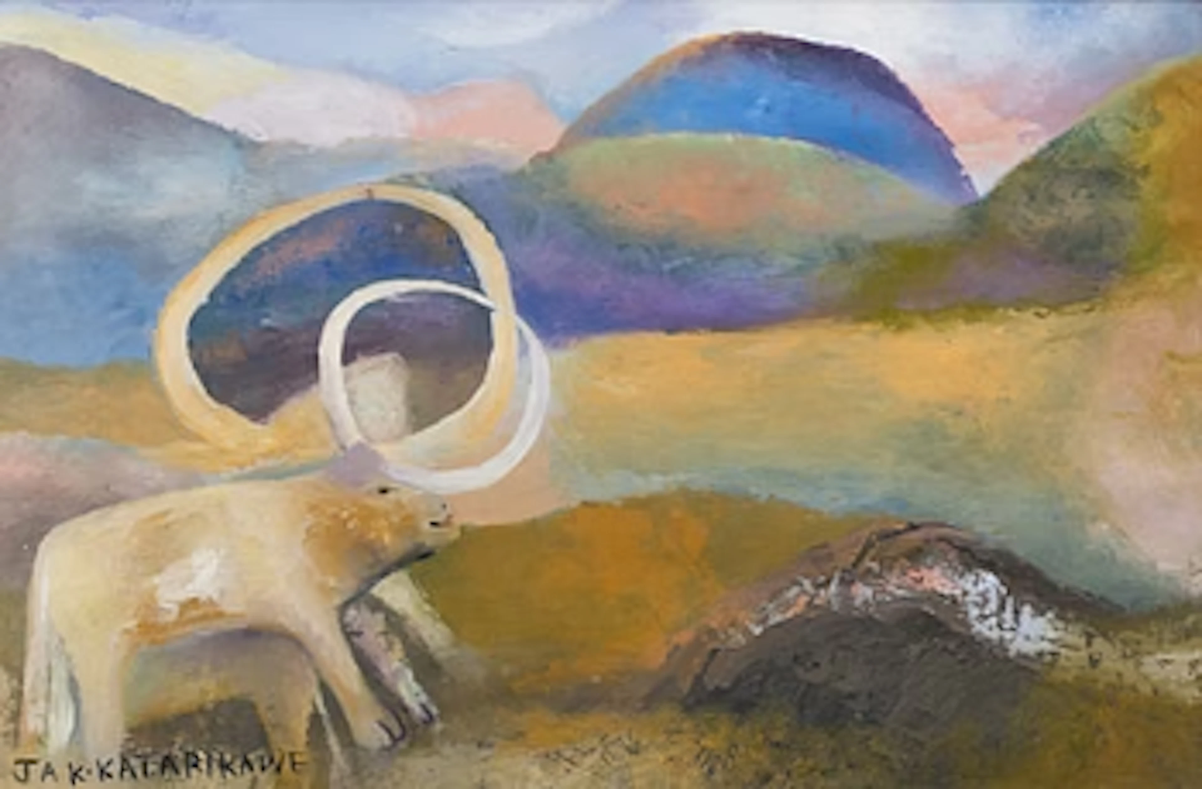 Jak Katarikawe, Buffalo in a Landscape.