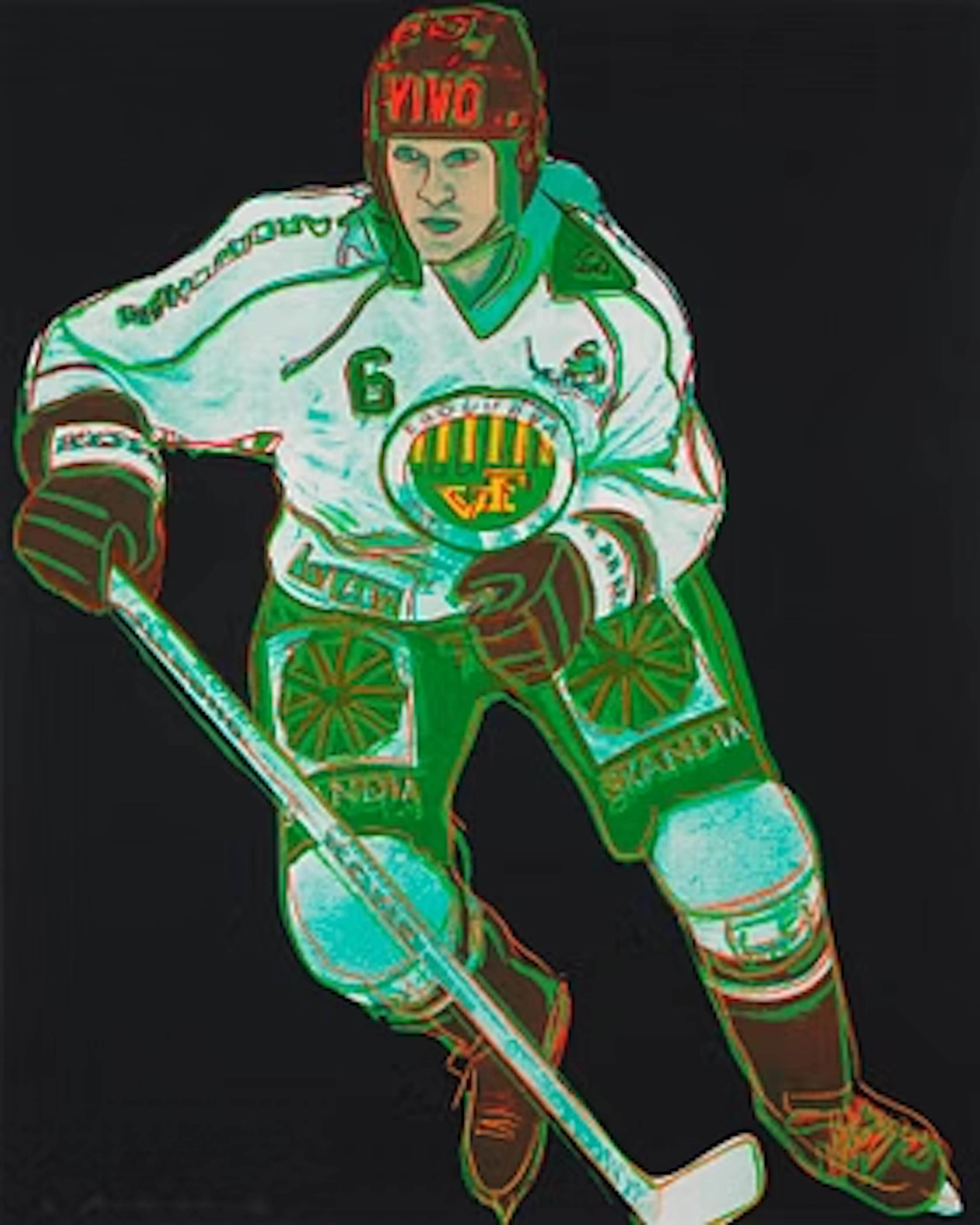Andy Warhol, "Frölunda Hockey Player".