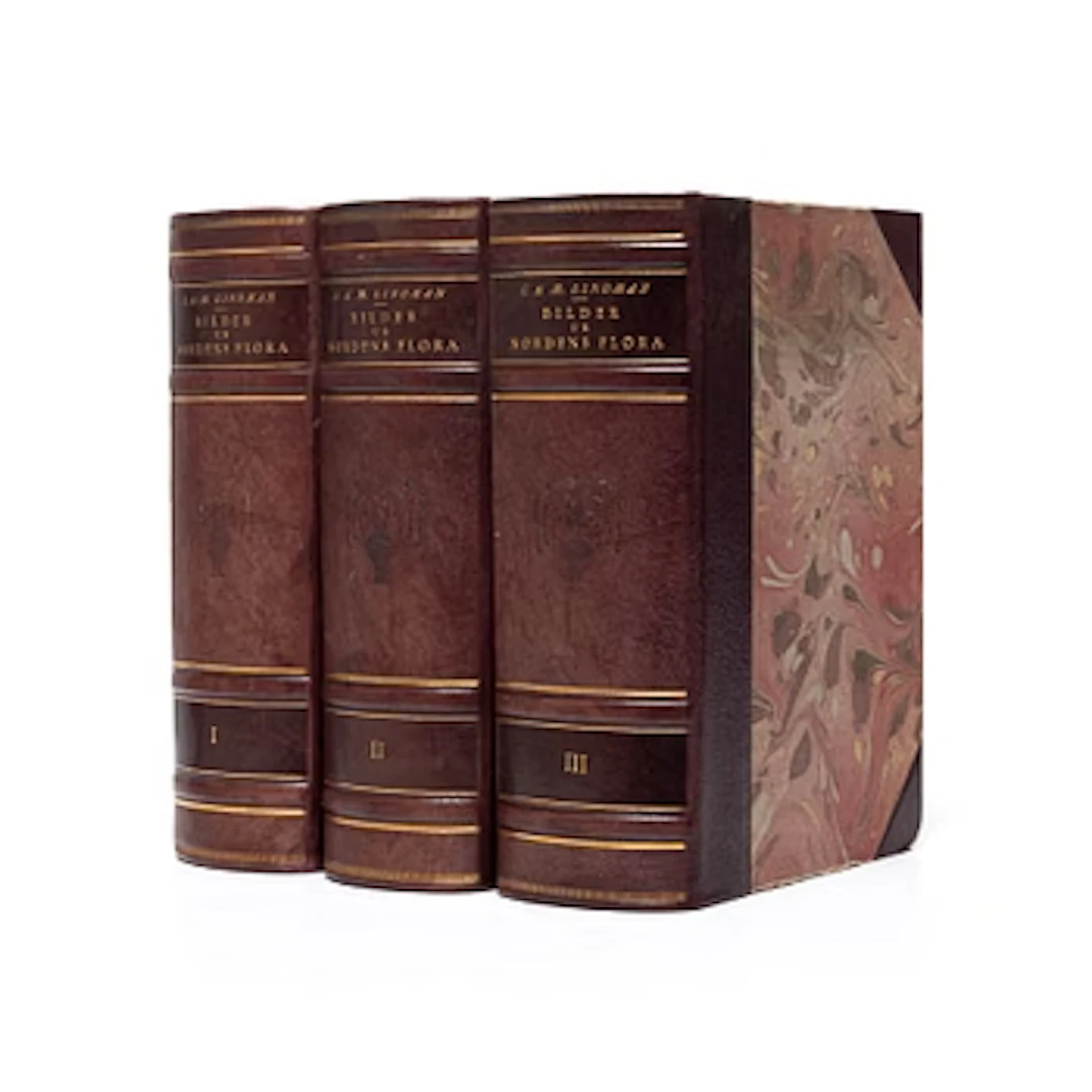 Books, 3 volumes. C.A.M. Lindman, *Bilder ur Nordens Flora*, 1922
