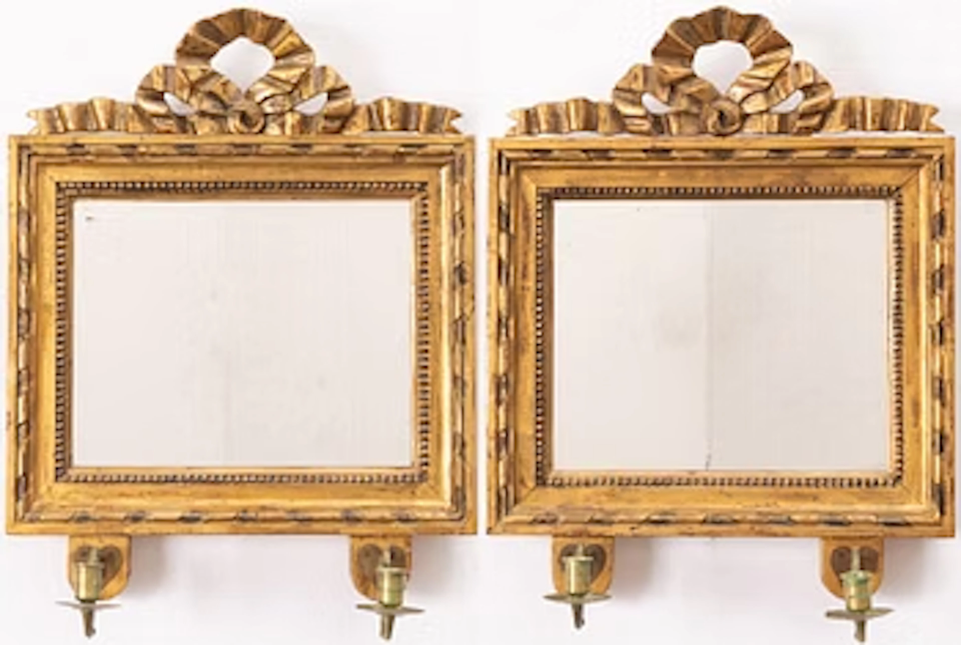 Pair of Gustavian mirror sconces, circa 1800.