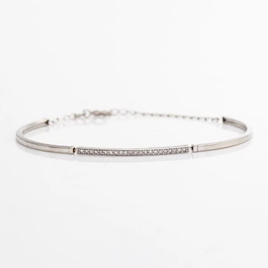 Bracelet, 8/8-cut diamonds, 14K white gold.