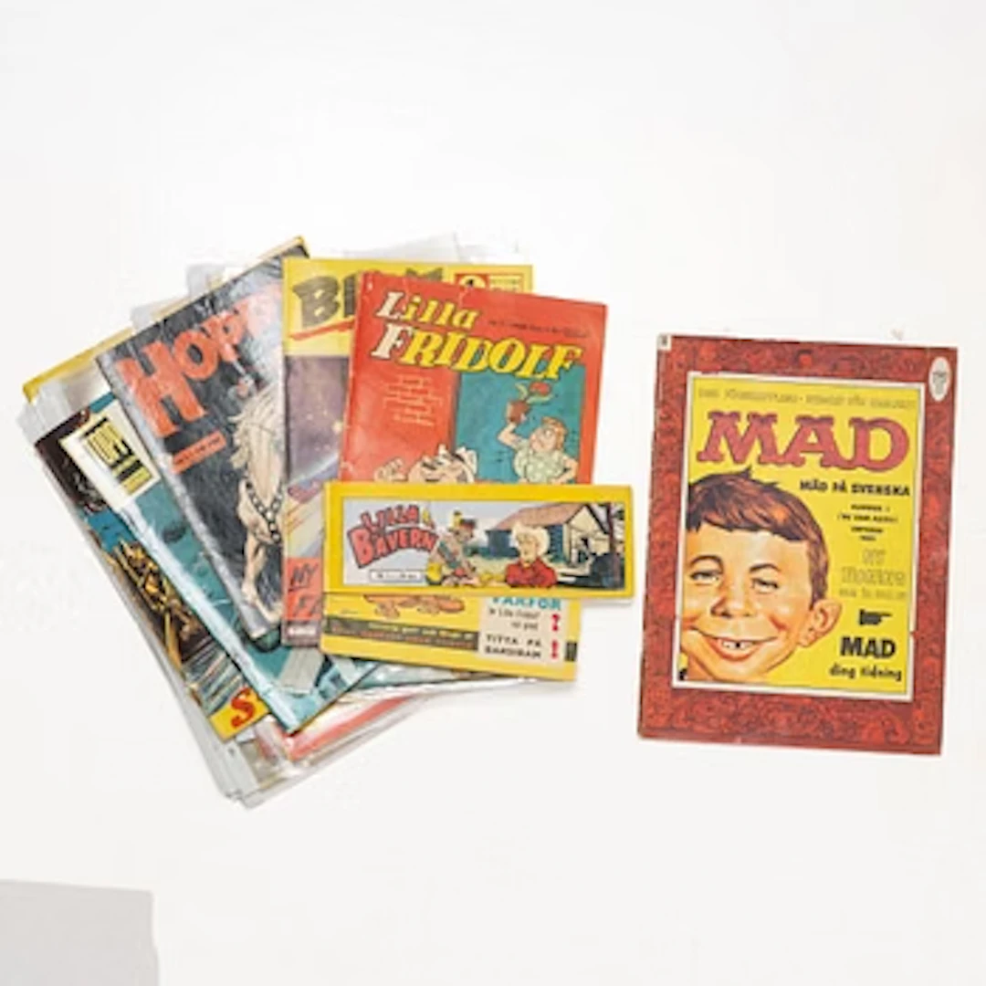 Comic books, 18, first editions, including “Tomahawk”, “Tom Mix”