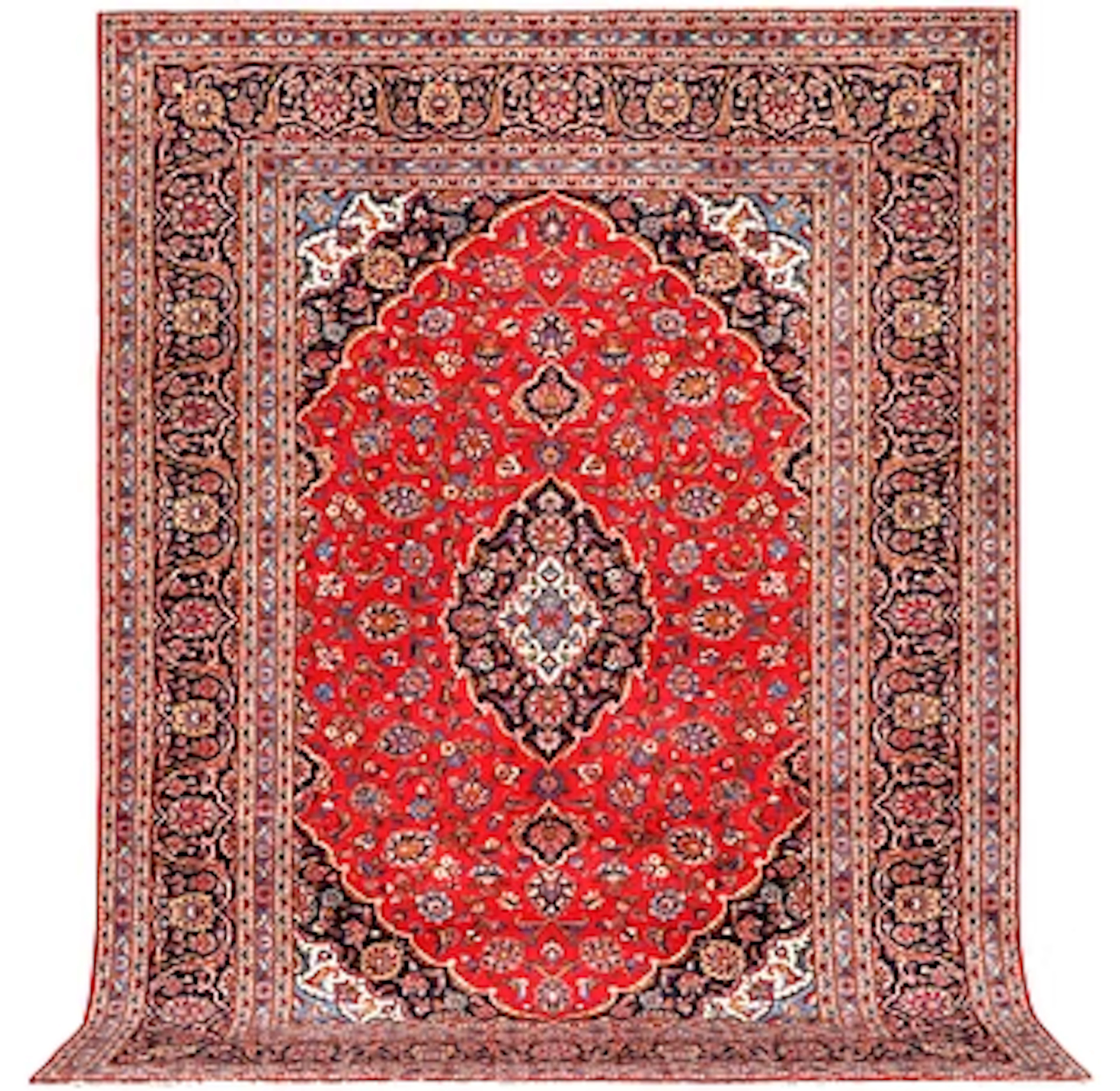 A Keshan carpet, c. 330 x 245 cm.