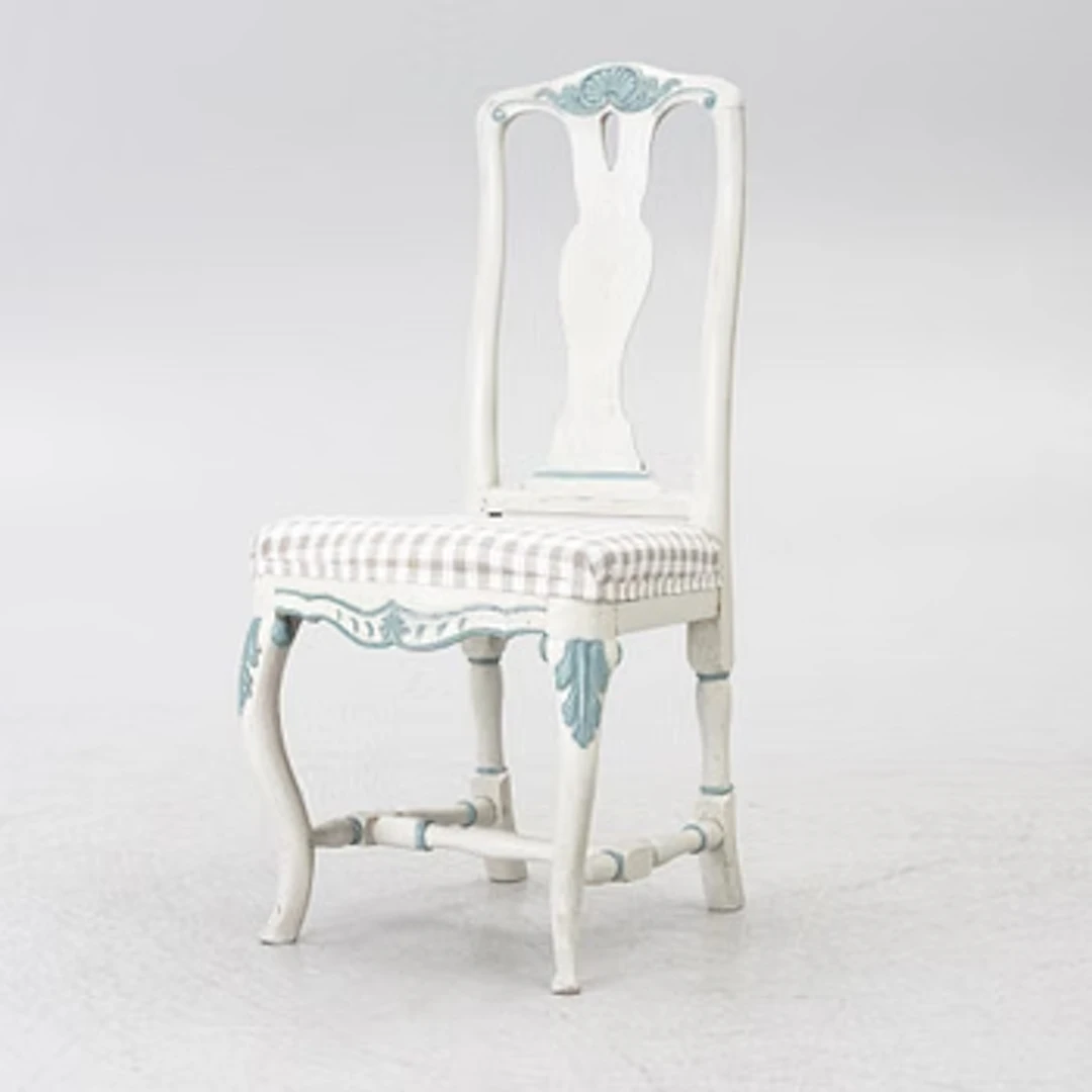 Chair, Stockholm manufacture, latter part of the 18th century, Rococo.