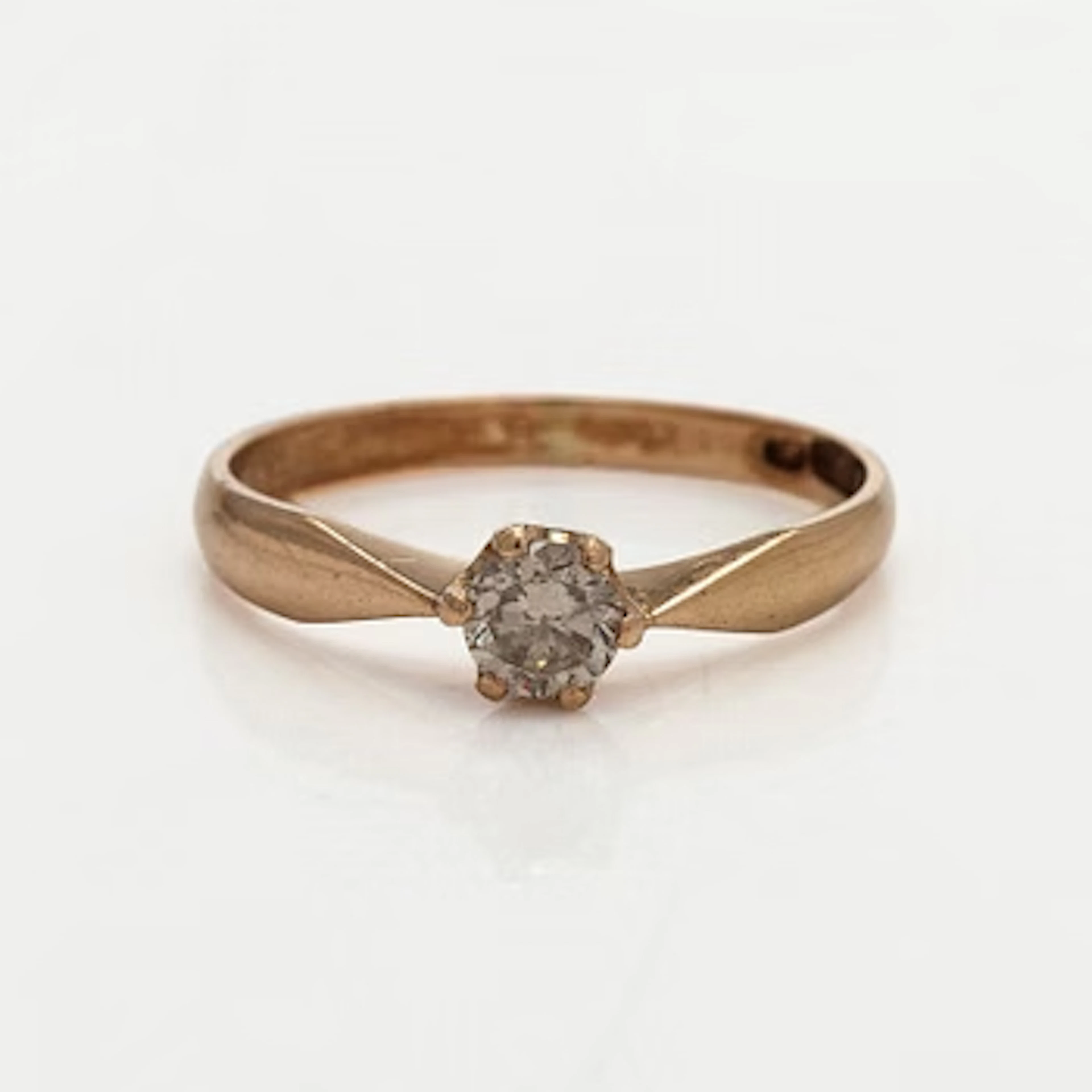 Ring, brilliant cut diamond 0.29 ct, 14K gold, 1992.