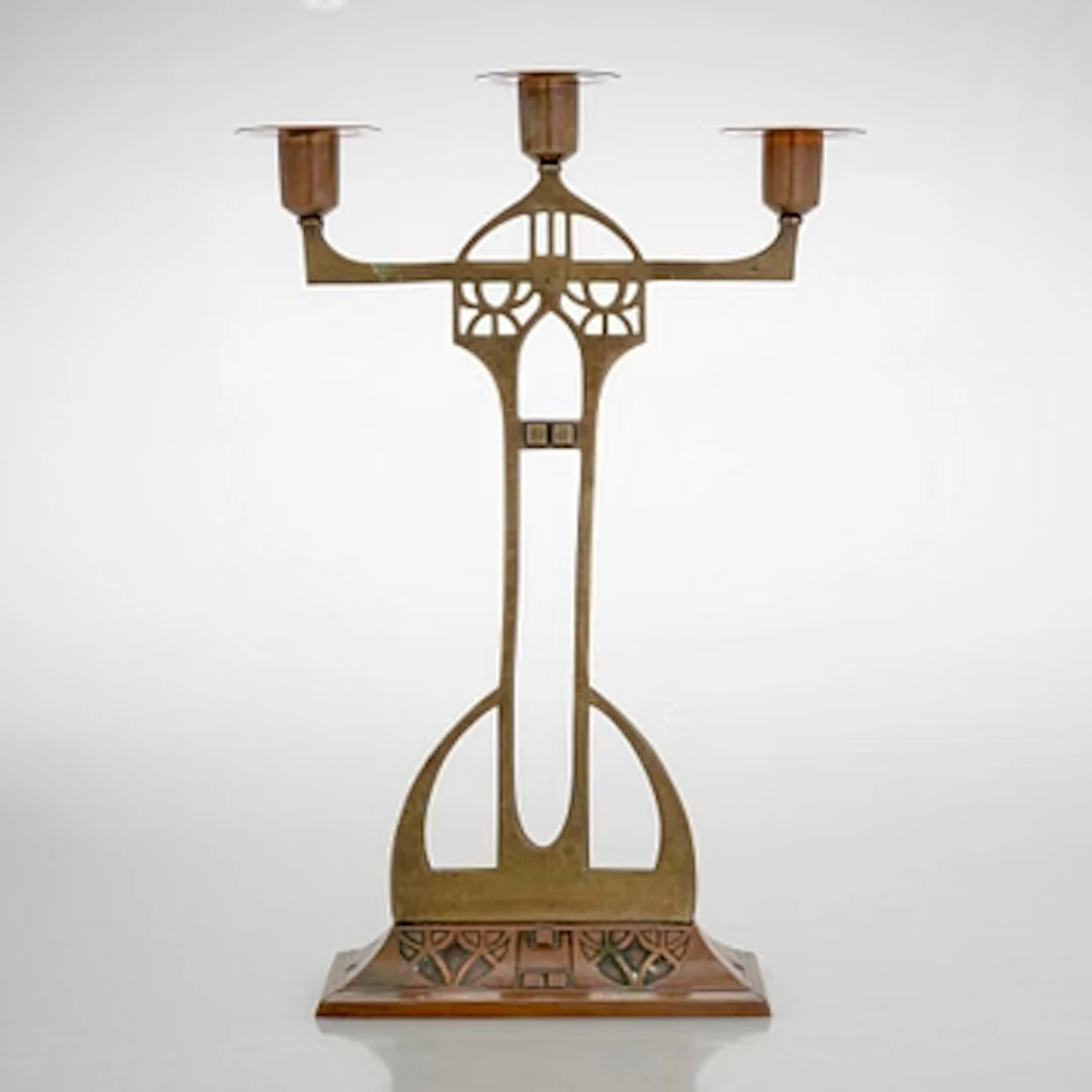 Candelabrum, WMF (Württembergische Metallwarenfabrik), early 20th century.