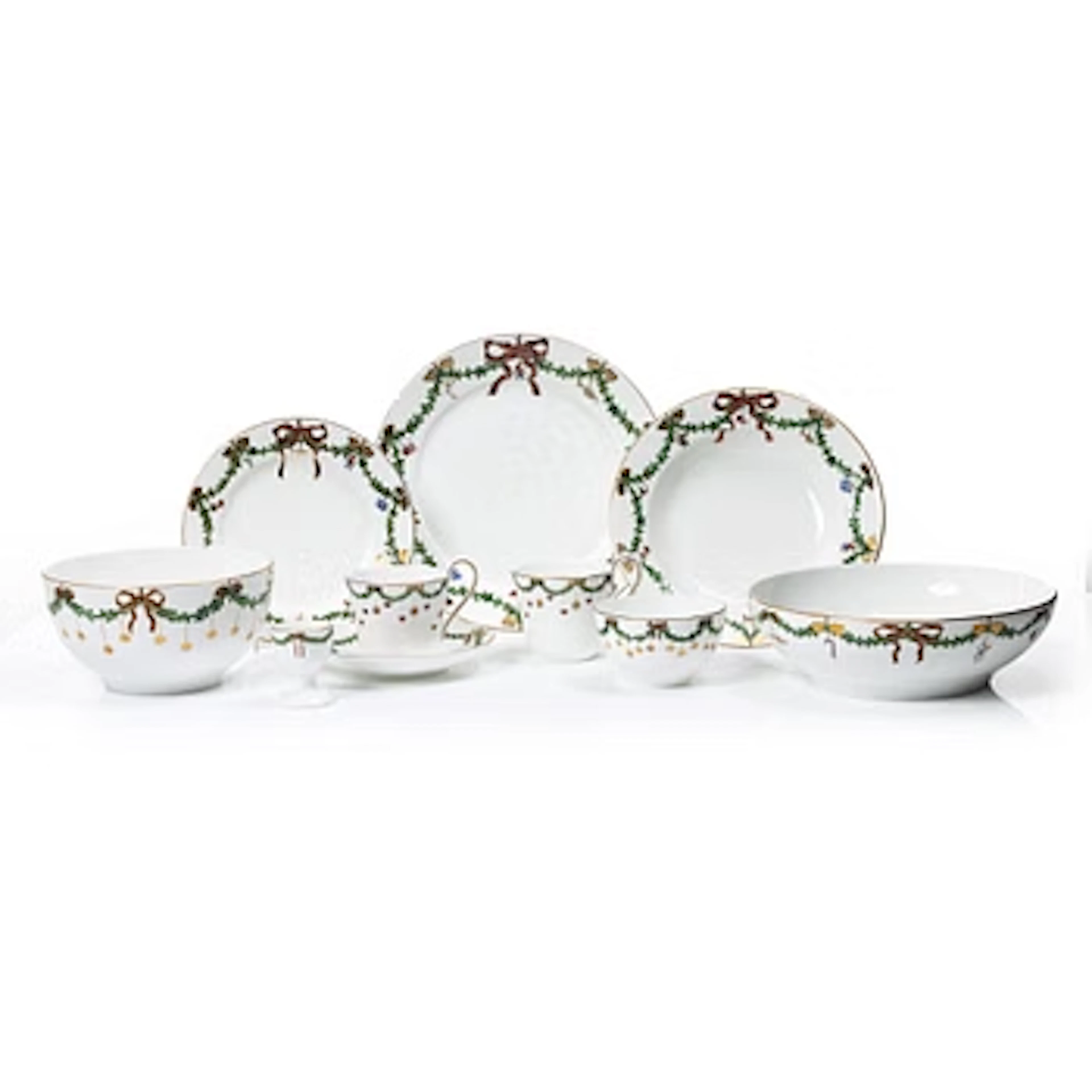 Royal Copenhagen, Christmas dinner service, 47 pieces.