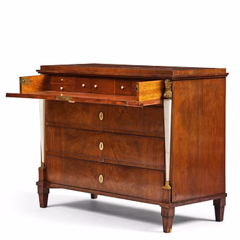 A late Gustavian mohagany commode attributed to J. F. Wejssenburg
