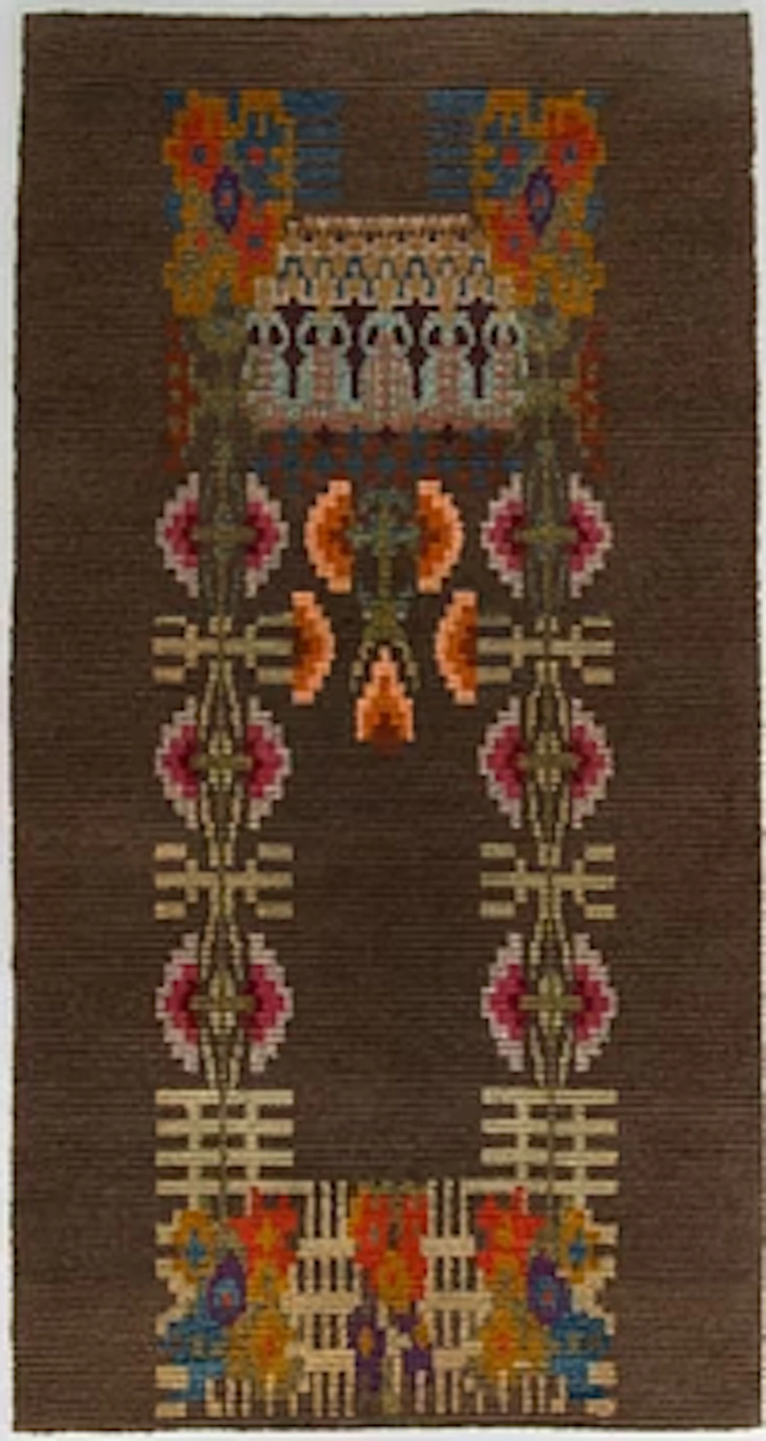 Bench rug, early 20th century. Circa 235 x 125 cm.