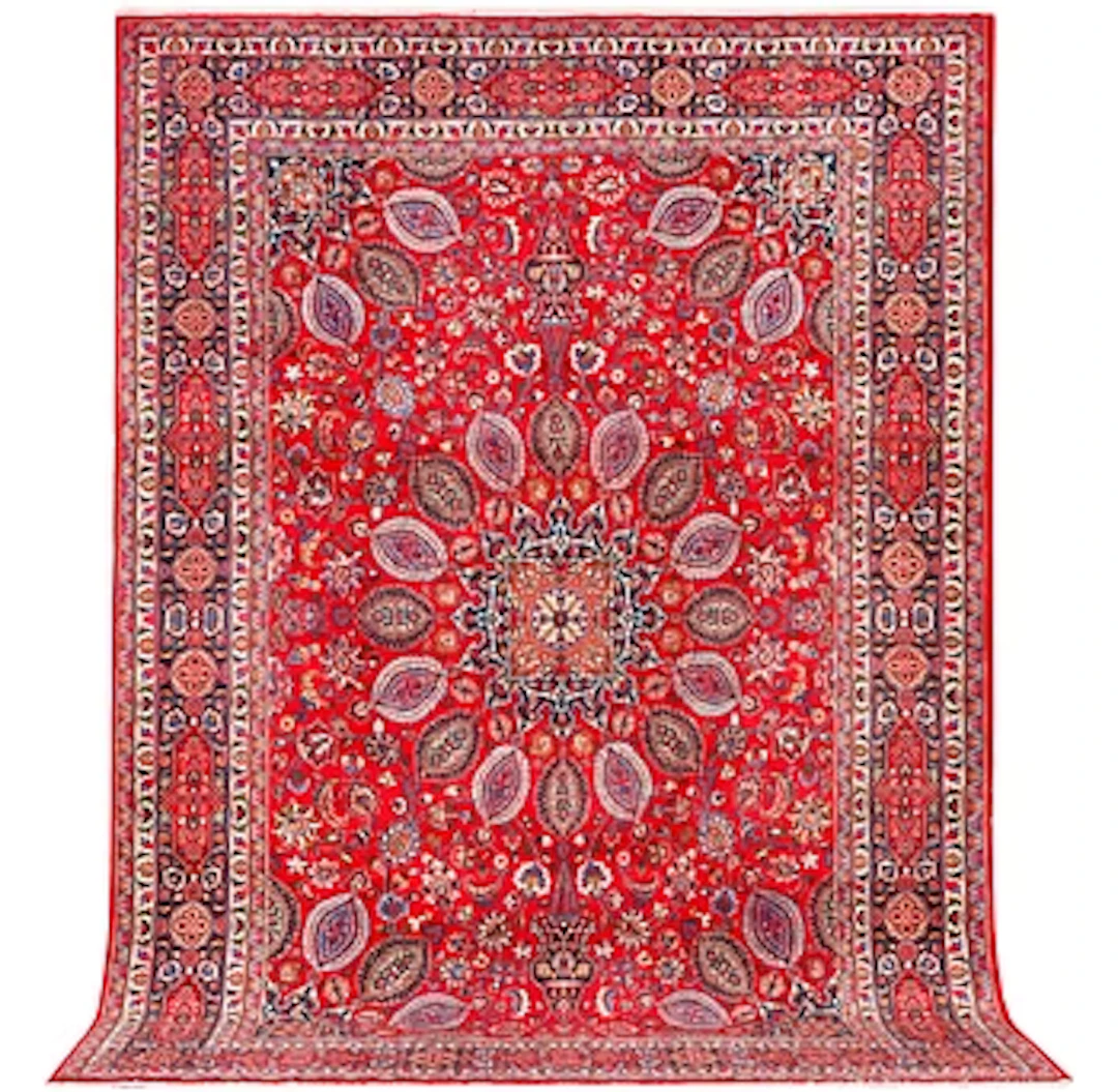 A Keshan carpet, c. 355 x 245 cm.