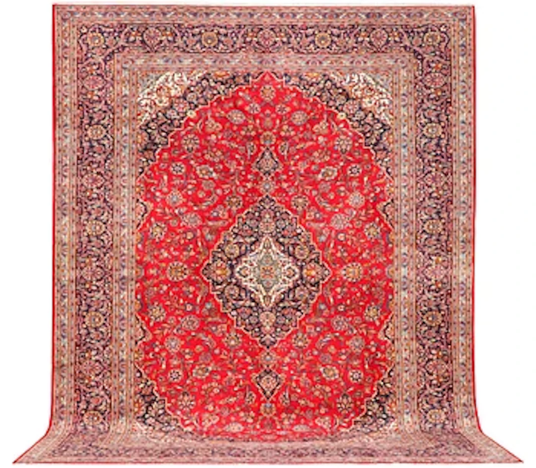 A Keshan carpet, c. 397 x 295 cm.
