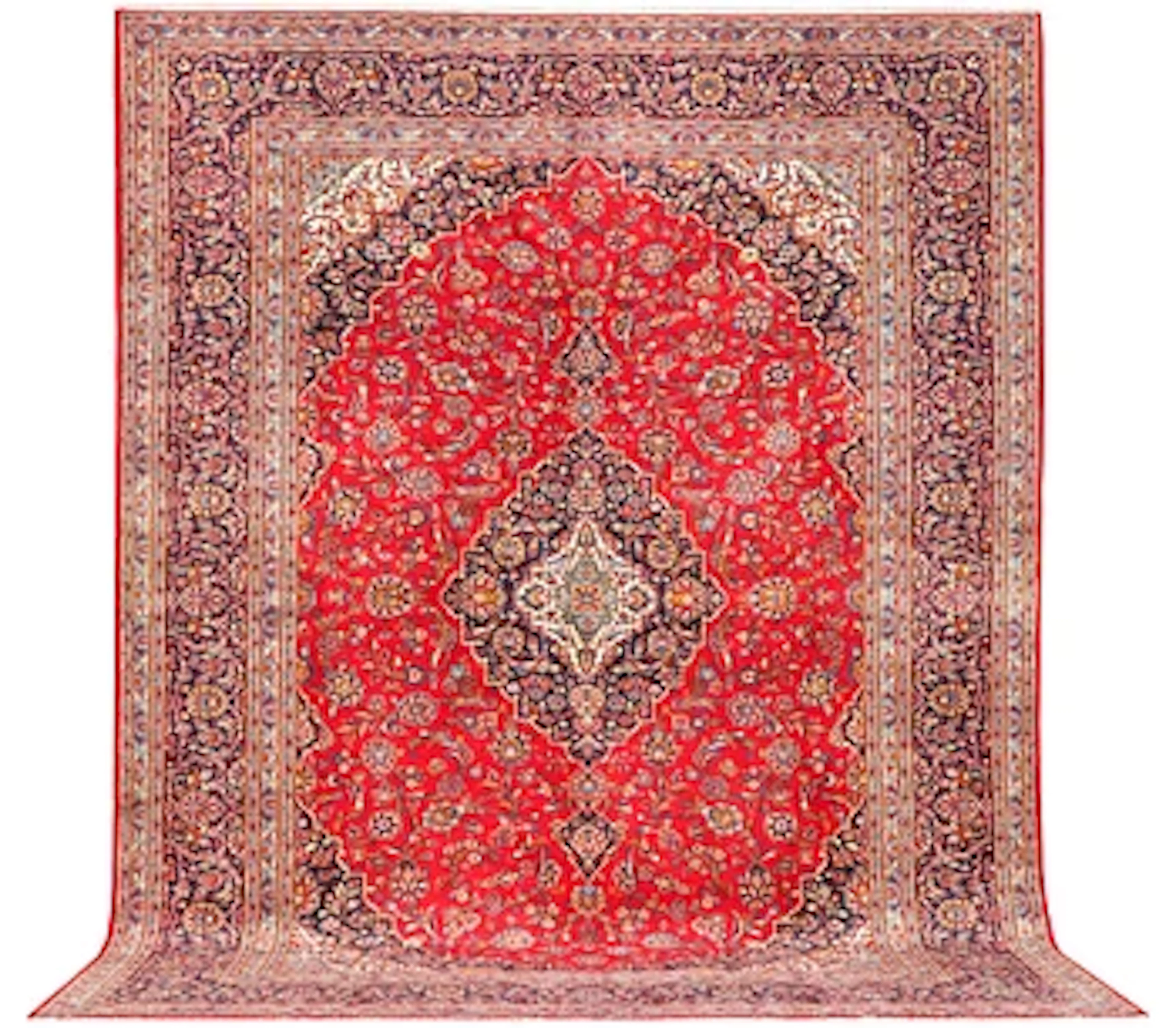 A Keshan carpet, c. 397 x 295 cm.