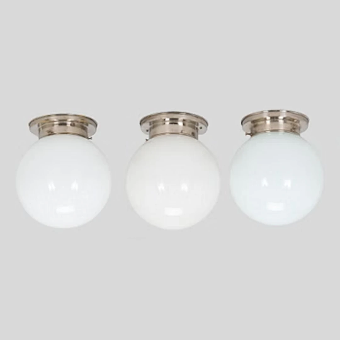 Paavo Tynell, three 1930s ceiling lights, model 2009, Taito Finland.