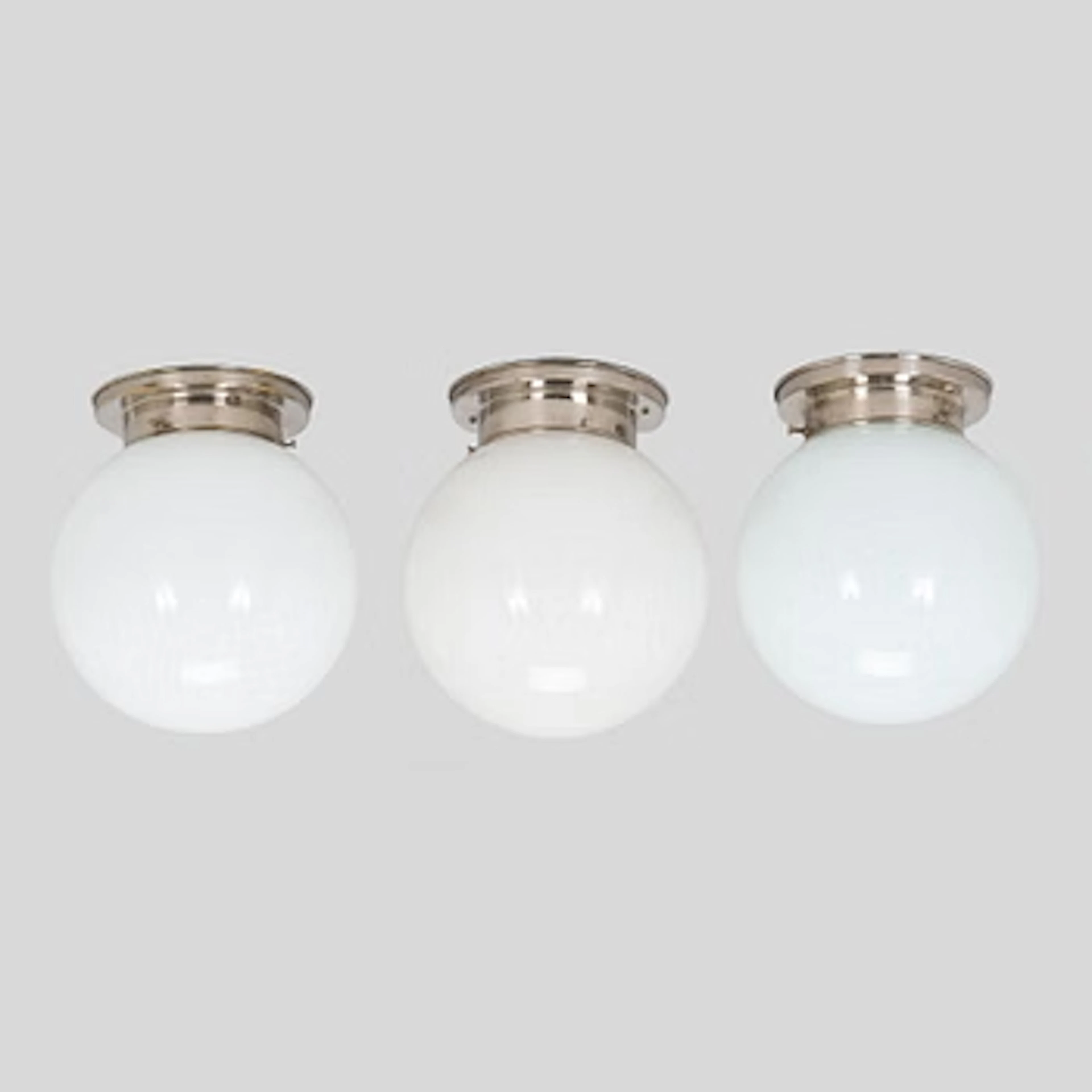 Paavo Tynell, three 1930s ceiling lights, model 2009, Taito Finland.