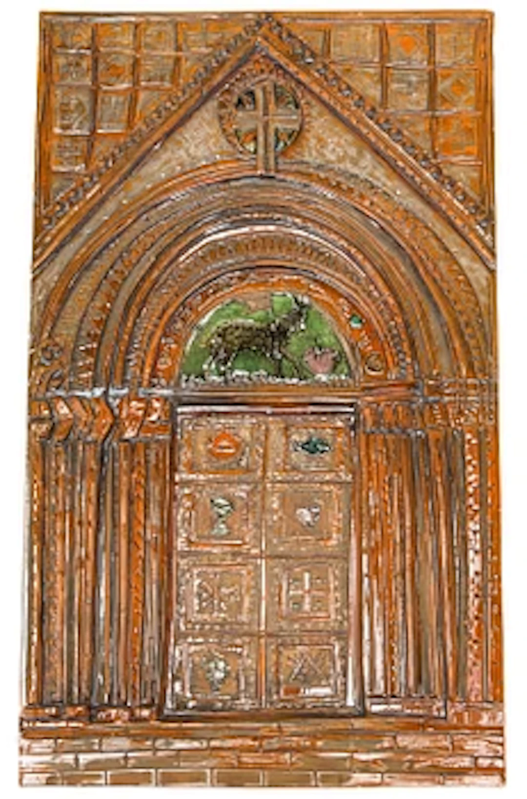 Rut Bryk, a stoneware wall relief signed a tergo BRYK.