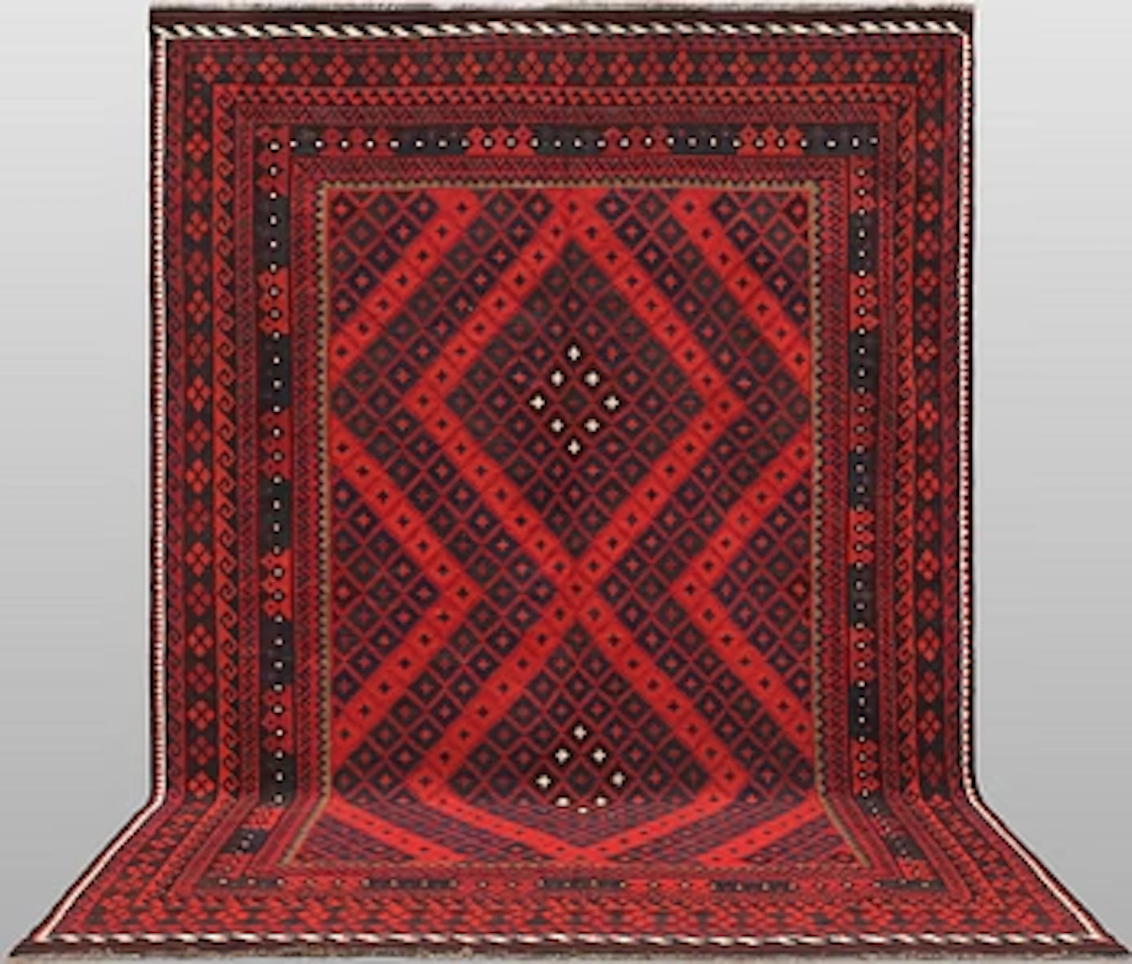 A Afghan kelim carpet, 361 x 241 cm.