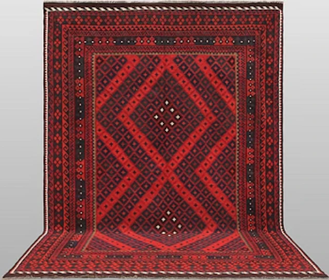 A Afghan kelim carpet, 361 x 241 cm.