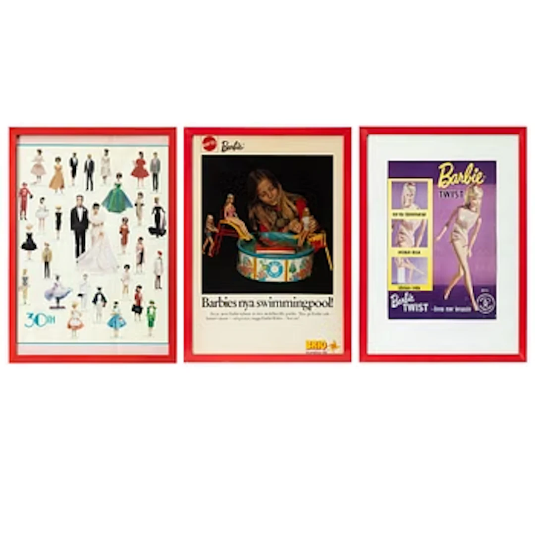 Barbie, posters, 3 pcs, 1970–1989.