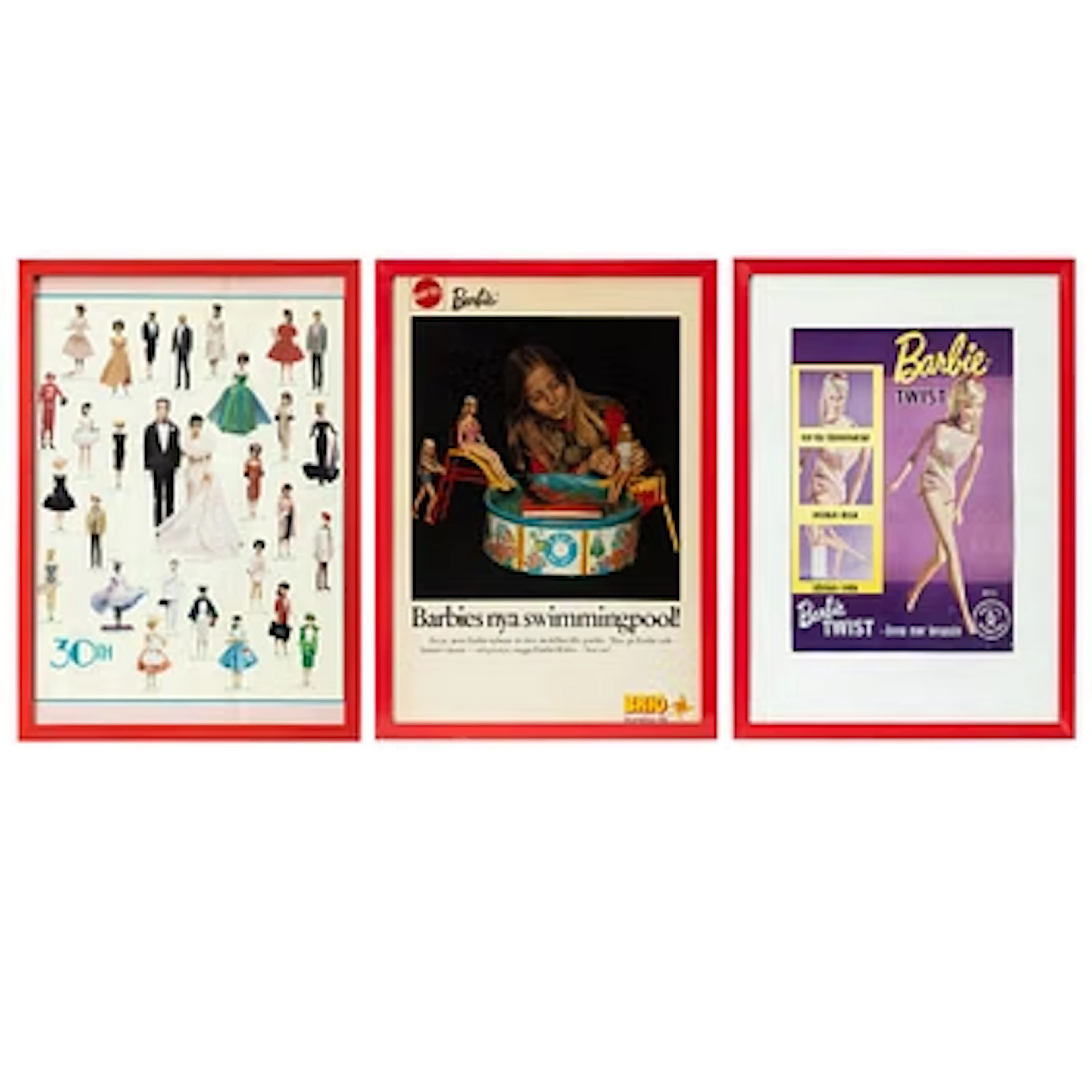 Barbie, posters, 3 pcs, 1970–1989.