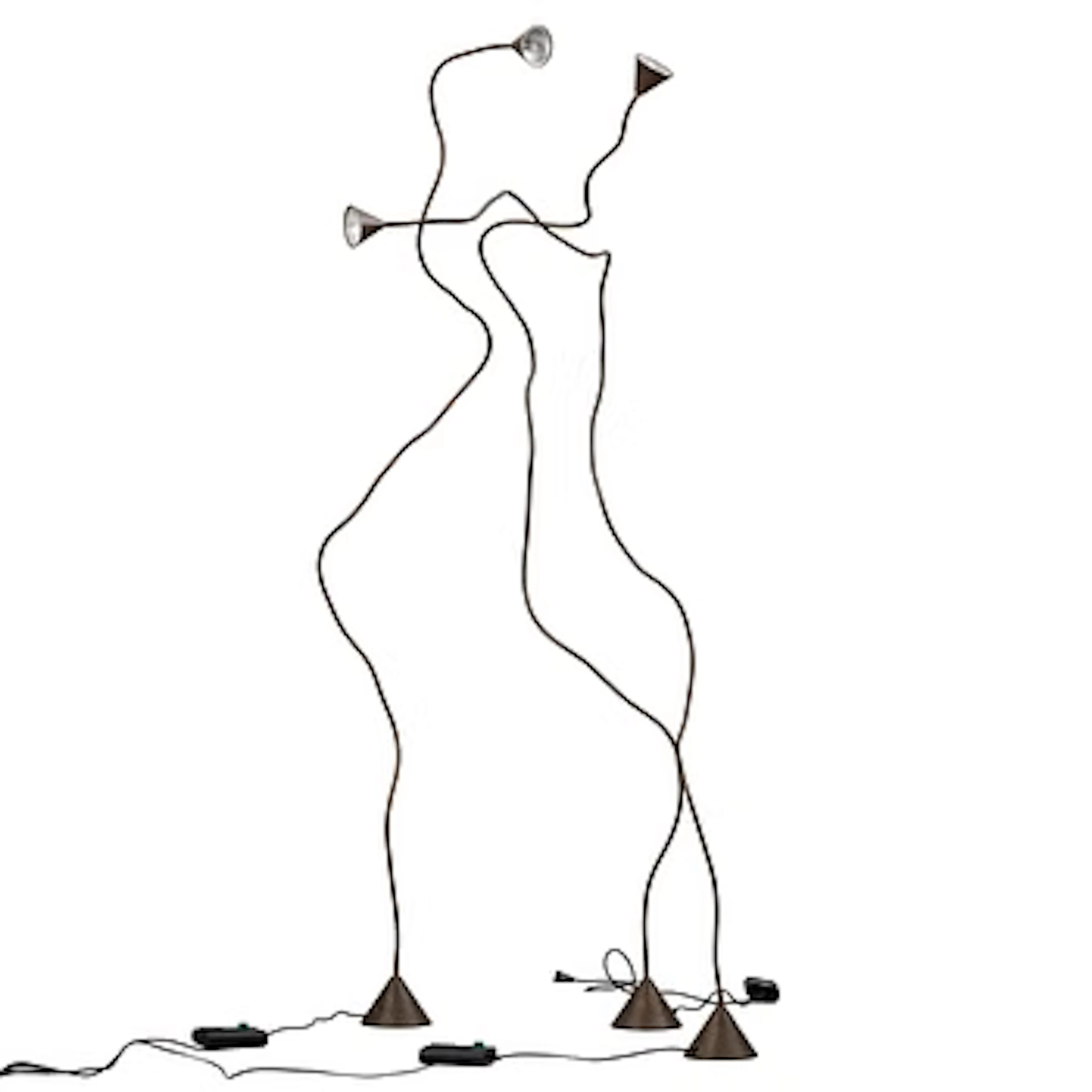 Sergio Calatroni, floor lamps, three, “Papiro”, Pallucco, Italy, 1990s.