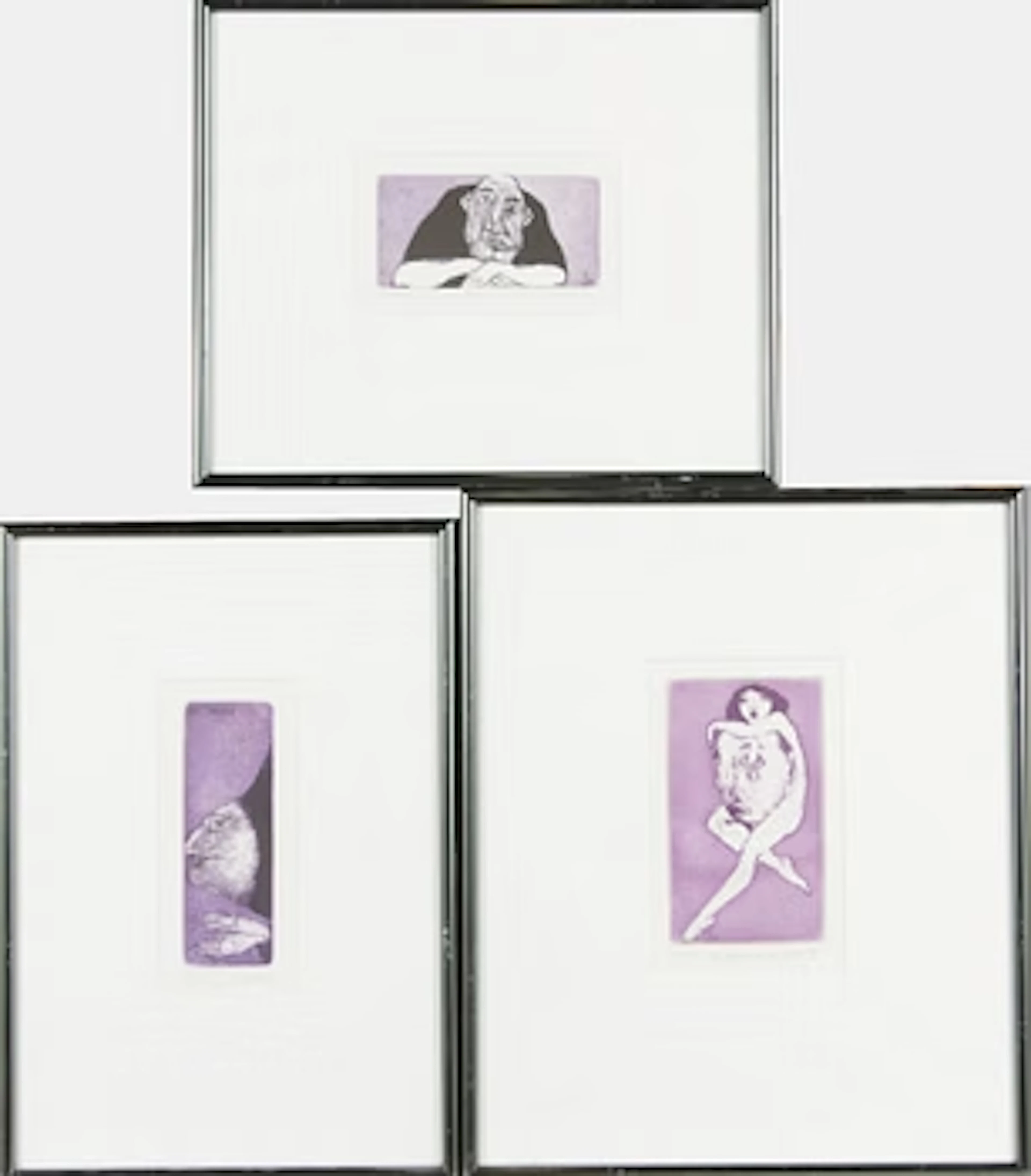 Ado Lill, etchings, 3 pcs.