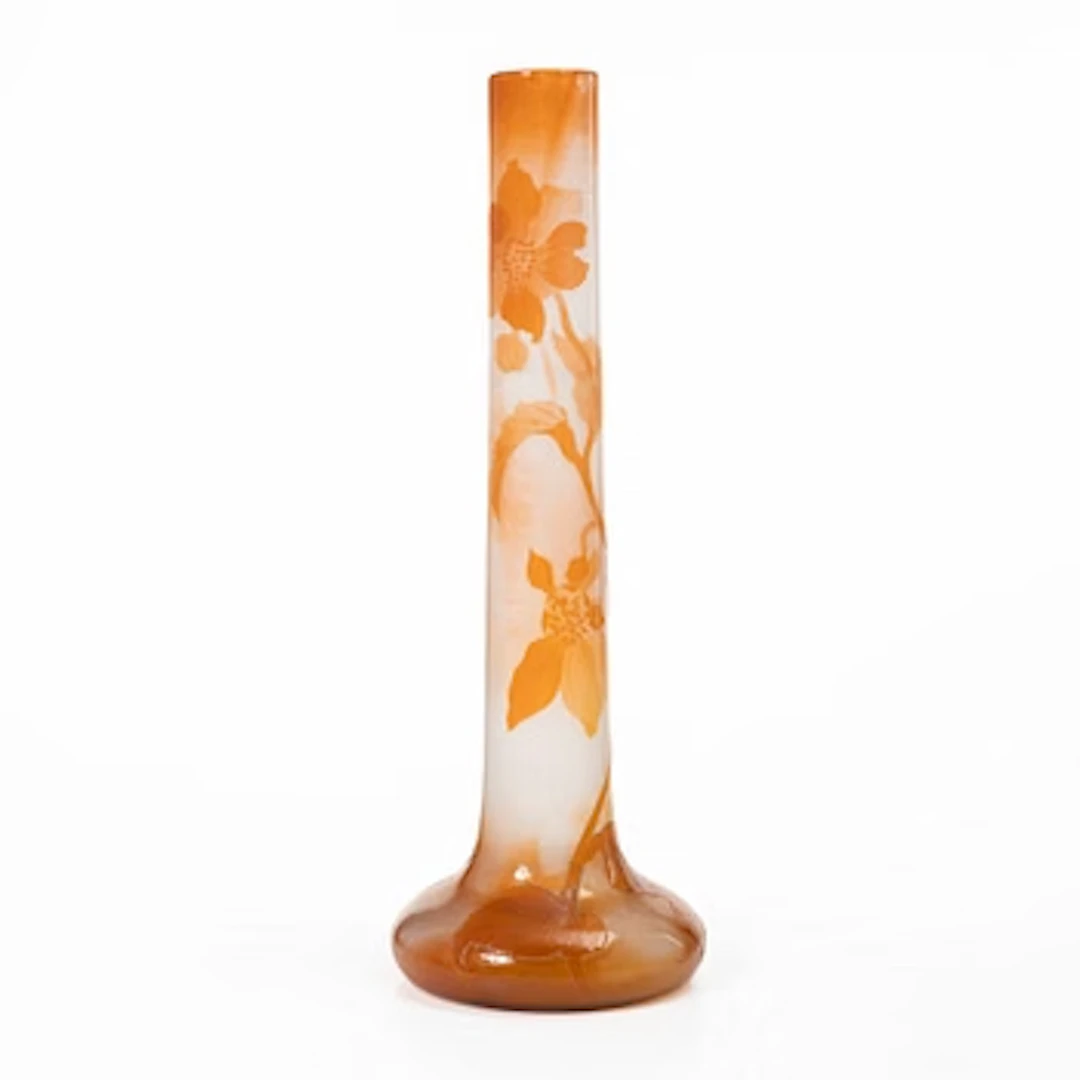 Emile Gallé, an Art Nouveau cameo glass vase, Nancy, France.