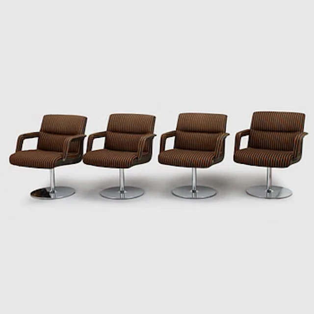 Eero Aarnio, four 'Mille' chairs for Martela Ltd Finland, 1975.
