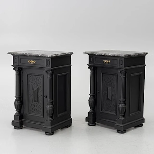 Pair of cabinets/bedside tables, circa 1900.