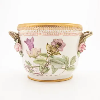 Cachepot/Wine cooler, porcelain. 'Flora Danica', Royal Copenhagen