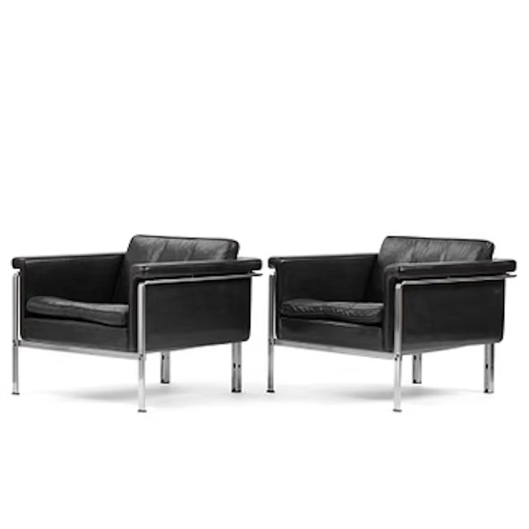 Horst Brüning, a pair of armchairs, Alfred Kill International, Germany