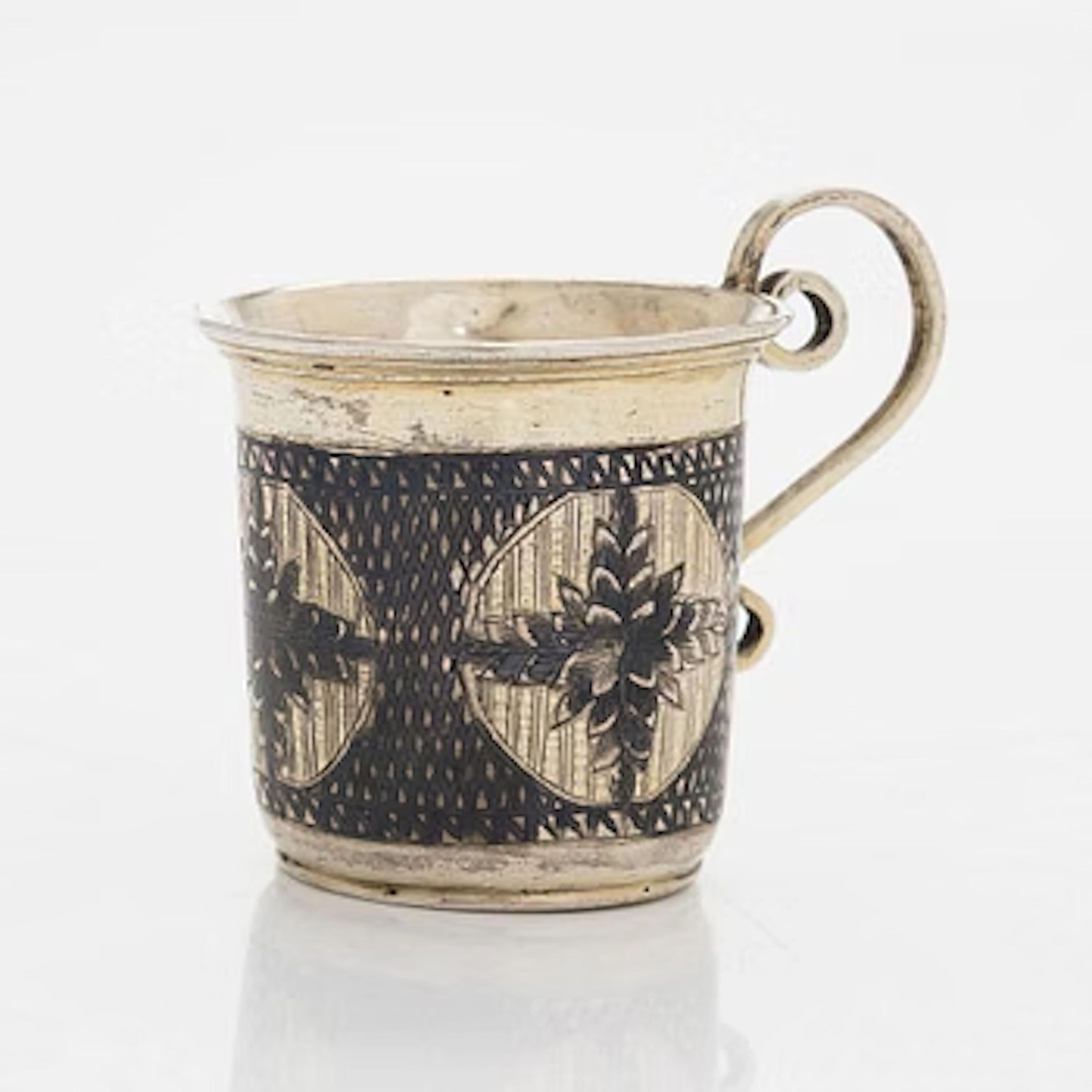 Charka, parcel-gilt silver and niello, Moscow, Russia first half/mid-19th
