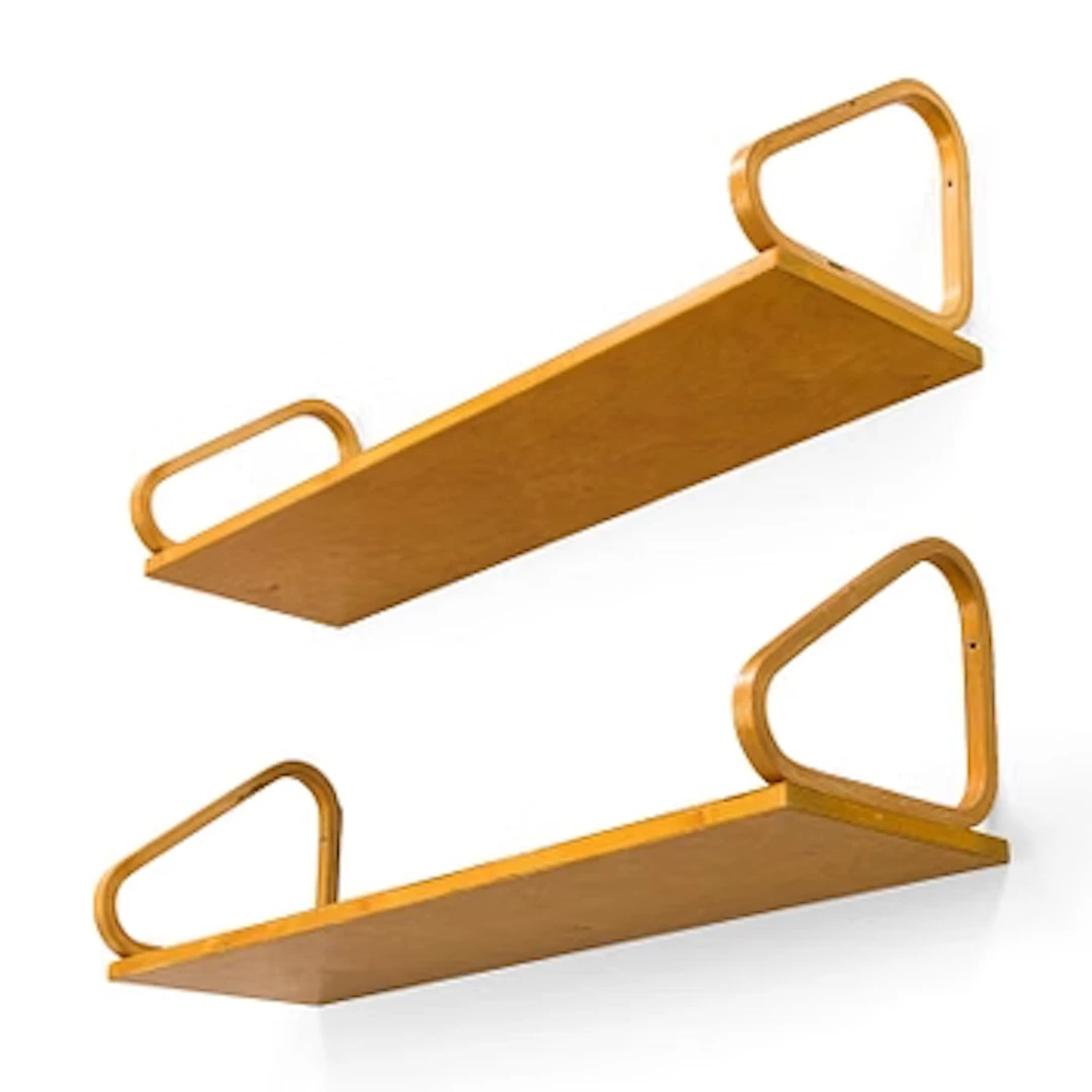 Alvar Aalto, Two mid-20th century ' 112A' wall shelves for O.Y. Huonekalu-