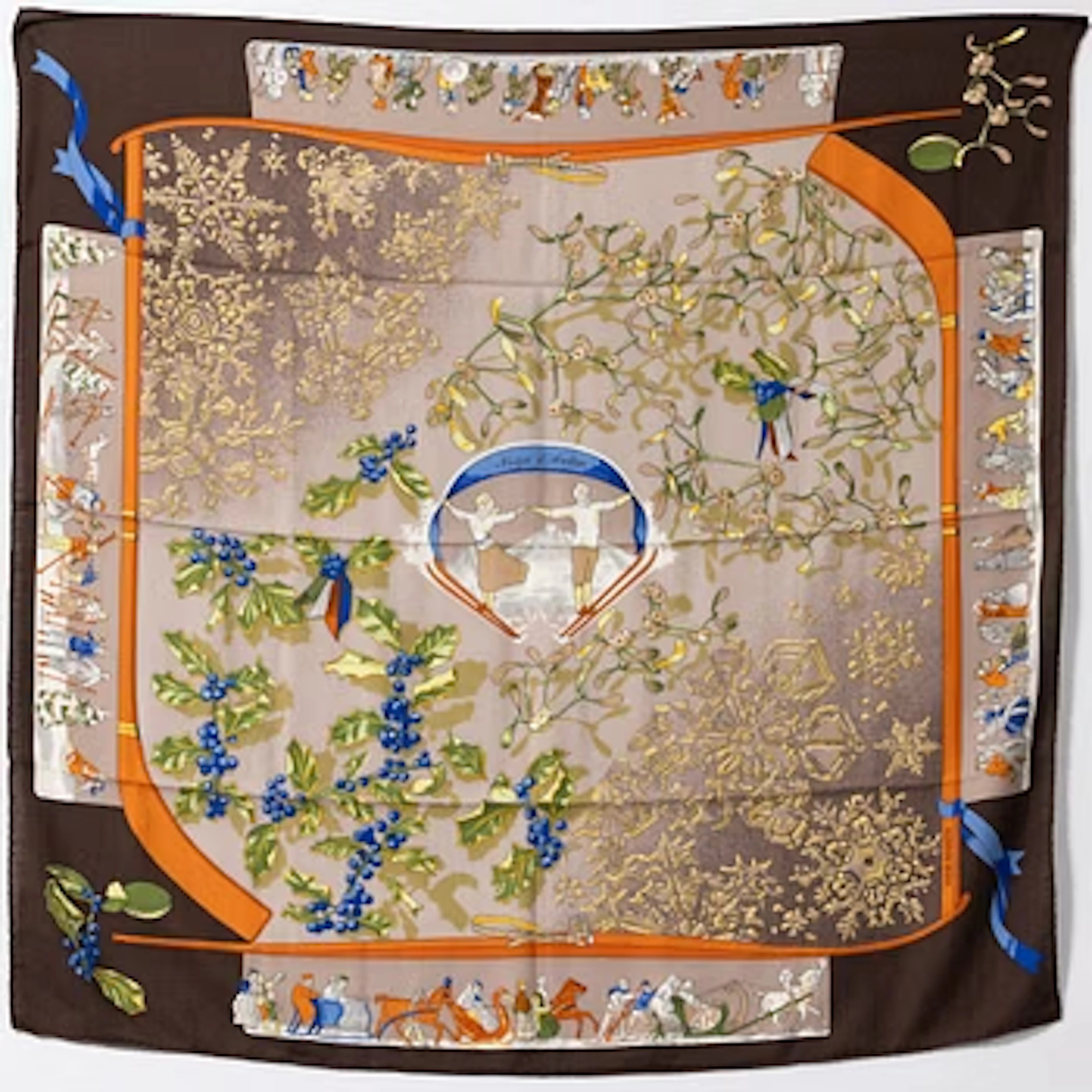 Hermès, Scarf, “Neige d'Antan”.