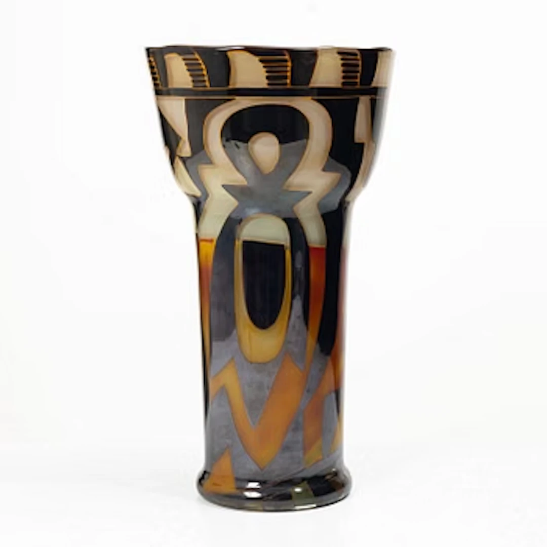 Eva Englund, a unique graal glass vase, Muraya 1990.