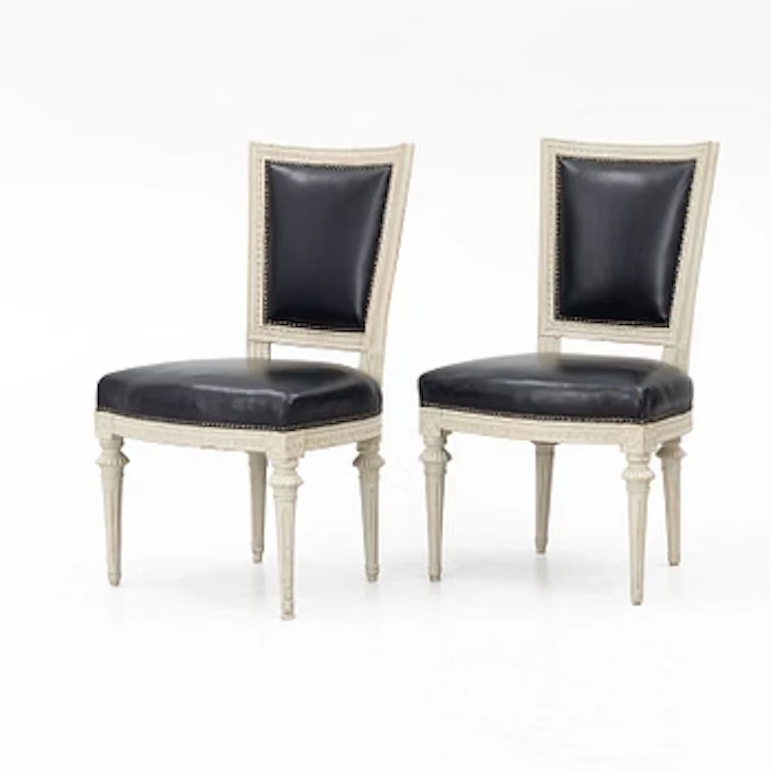 Chairs, a pair of Stockholm works, Gustavian, late 18th century.