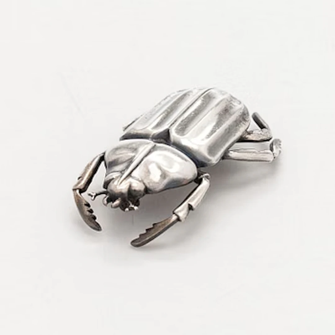 Brooch, beetle, silver, A. Tillander, Helsinki 1953.