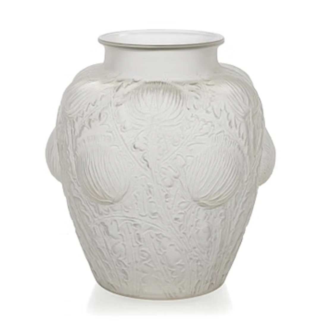 René Lalique, a 'Domrémy' glass vase, 1926.
