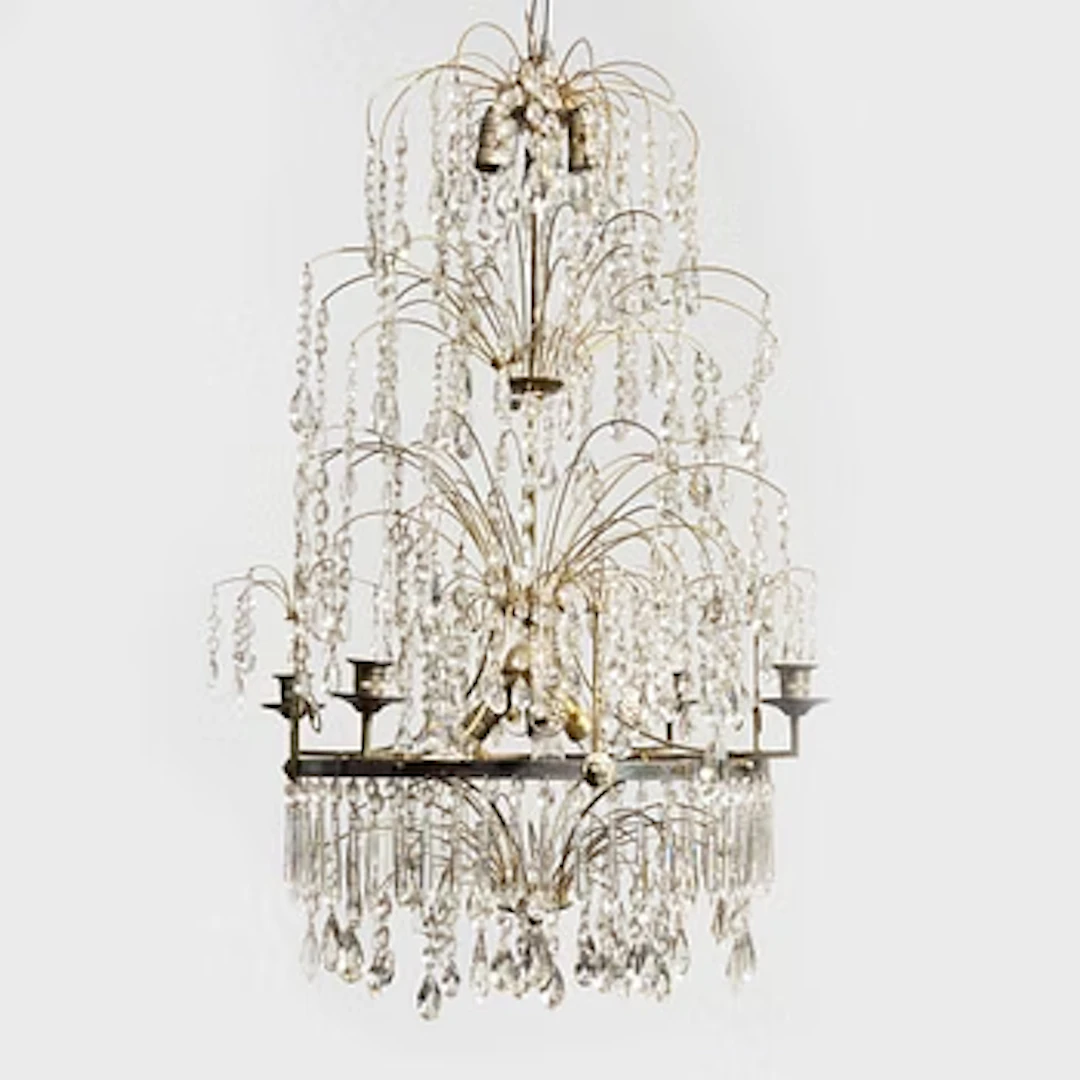 A Gustavian style chandelier, first half of the 20th Century.