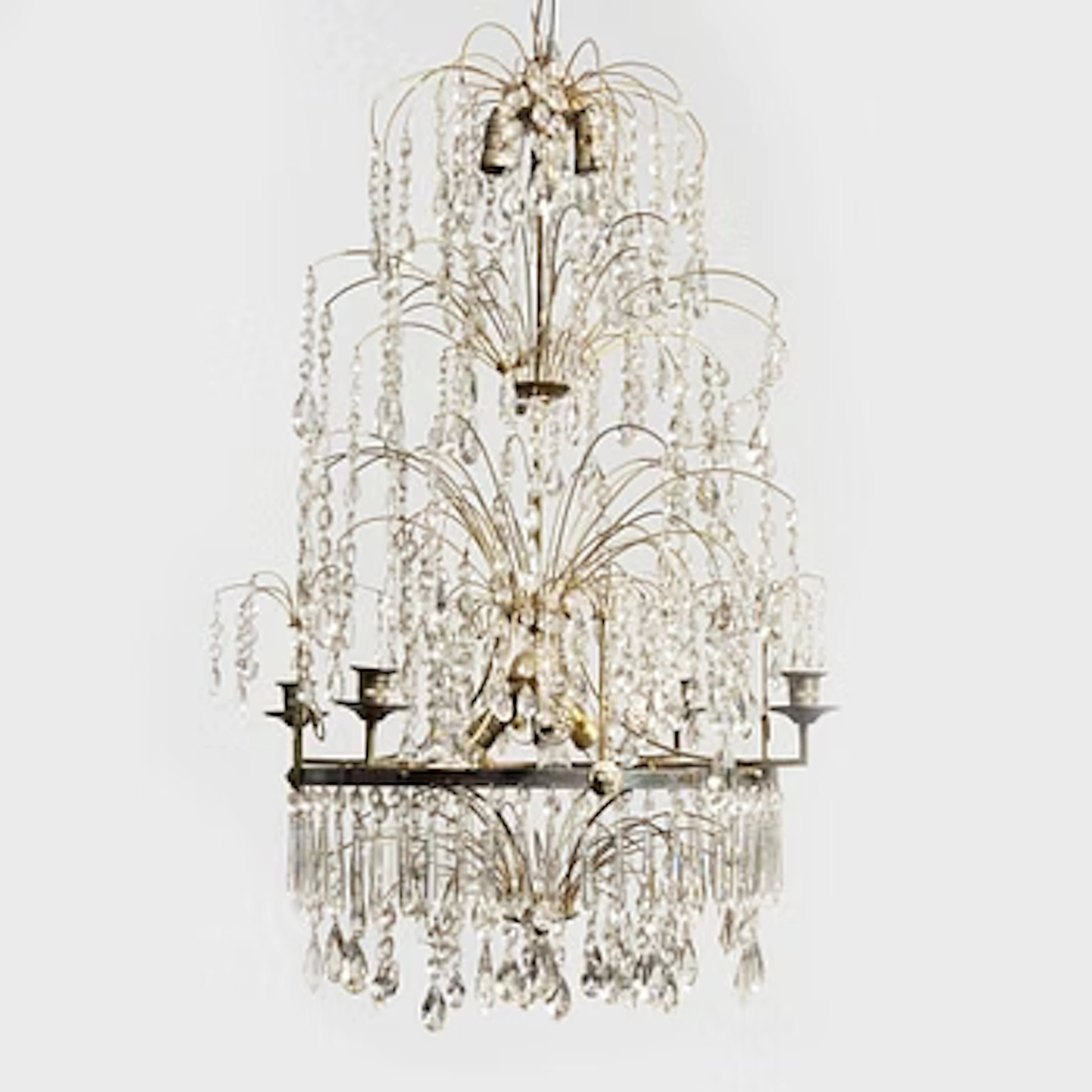 A Gustavian style chandelier, first half of the 20th Century.