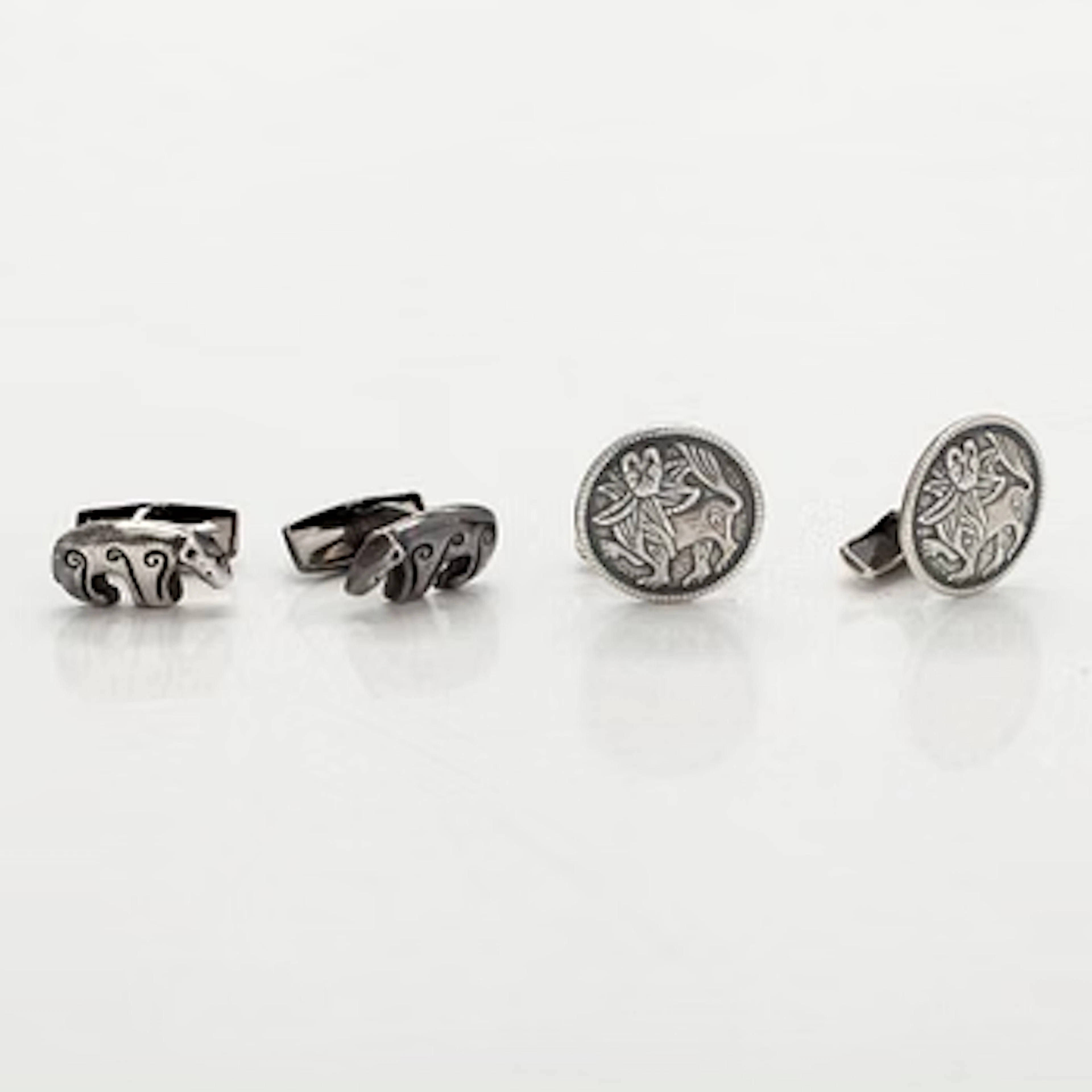 Kalevala Koru, cufflinks, 2 pairs, silver.