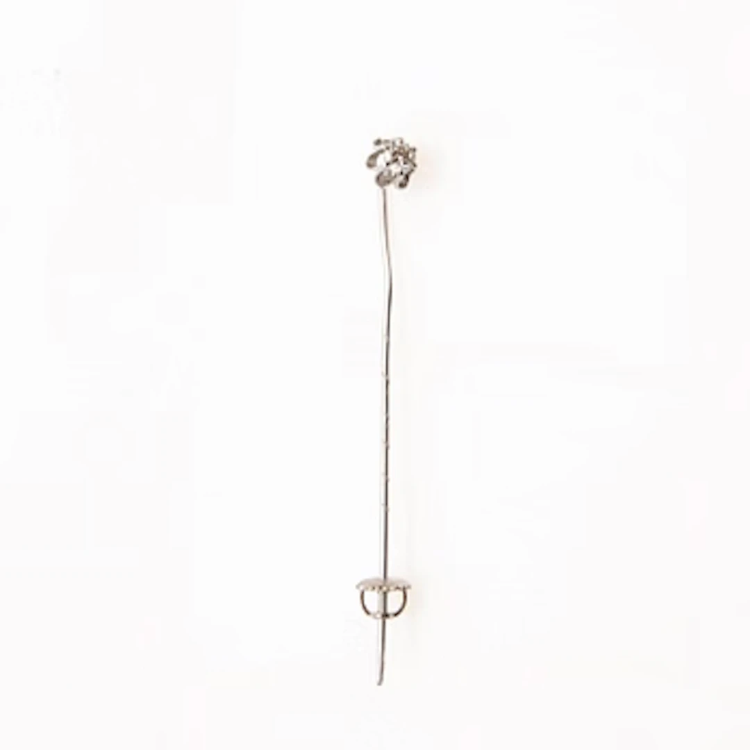 Brooch, 14K white gold with diamond, Axel Svensson, Malmö, 1989.
