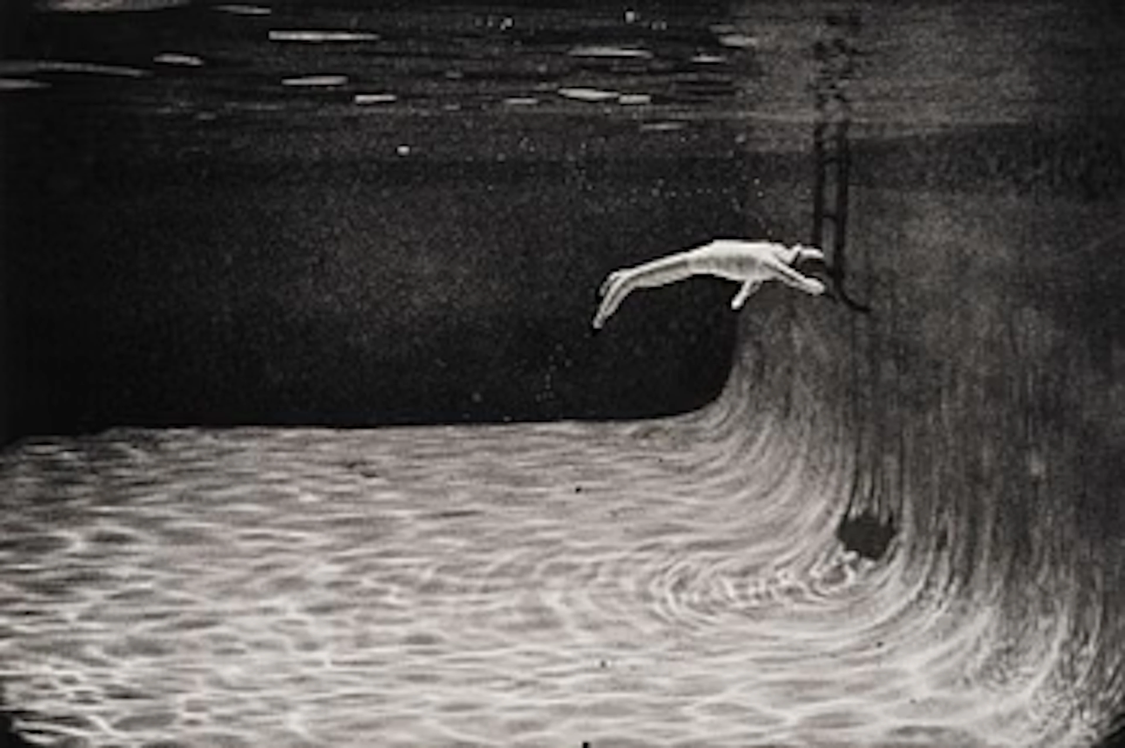 Laurie Simmons, "Woman Swimming Toward Ladder", 1981.