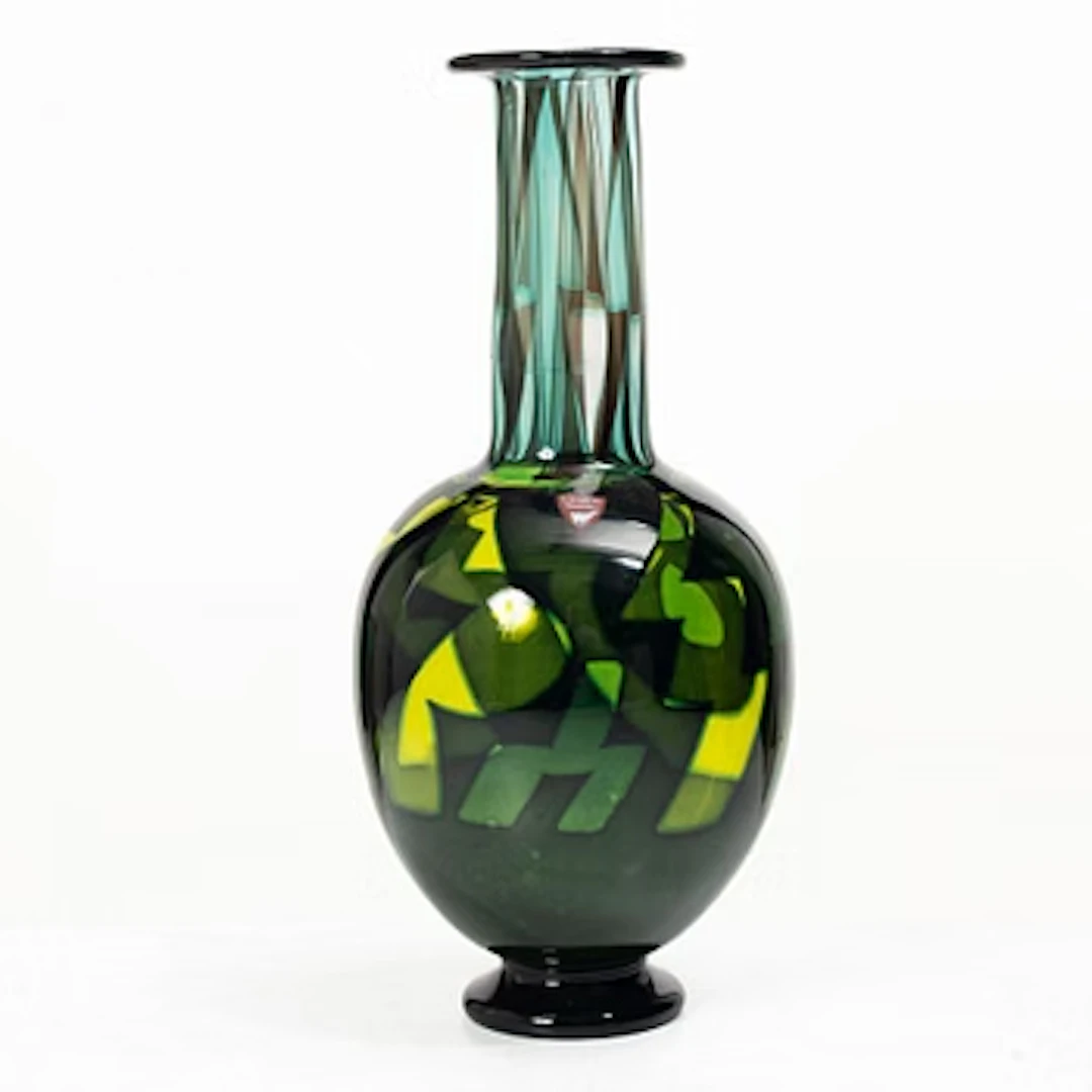 Eva Englund, Vase, glass, Orrefors 1988.