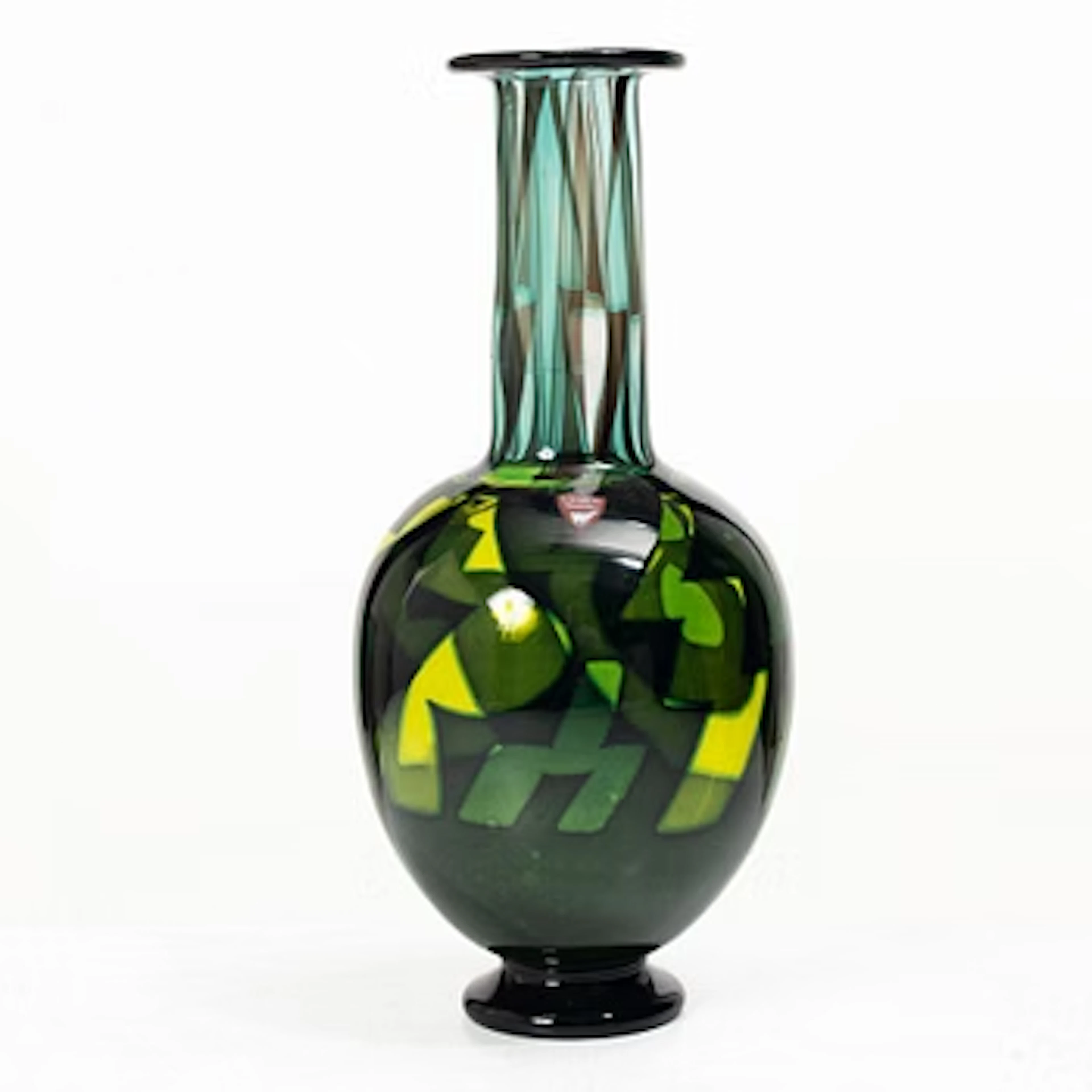 Eva Englund, Vase, glass, Orrefors 1988.