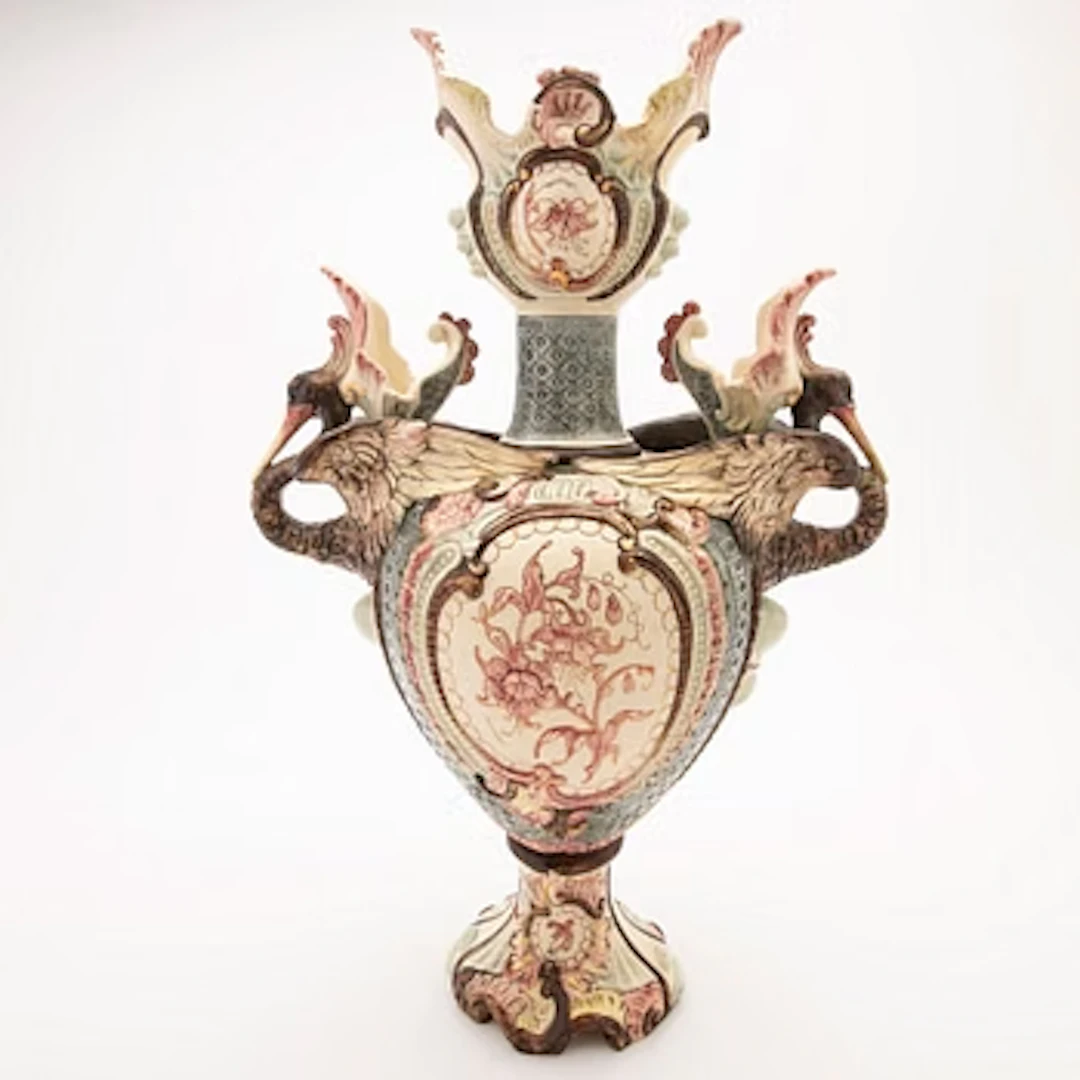 Handled vase, Europe, early 20th century.