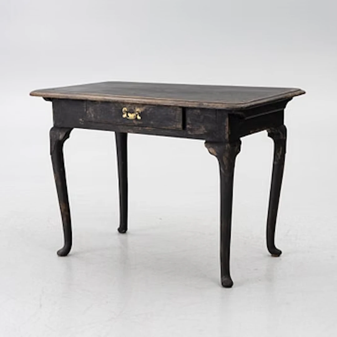 A Swedish late baroque desk, mid 18th century.