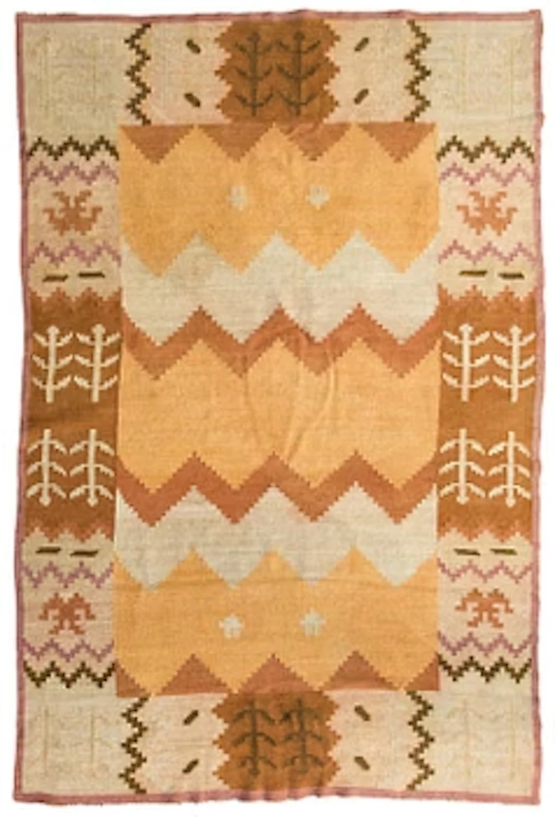 a 1930s Finnish flat weave carpet, circa 204 x 307 cm.